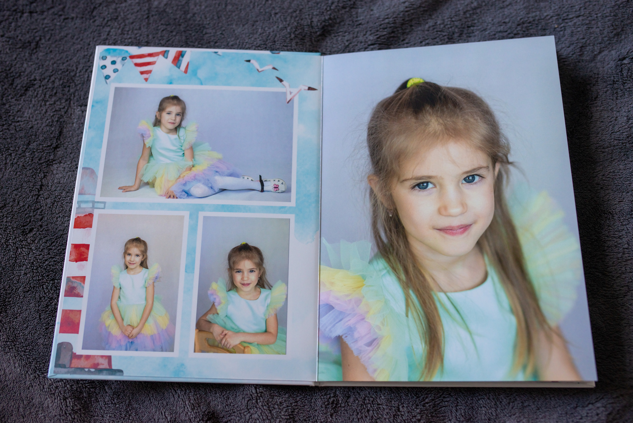 Выпускной альбом для детского сада, размер 20 на 30 см, 6 страниц. Семейный фотограф в Ярославле Екатерина Затеева