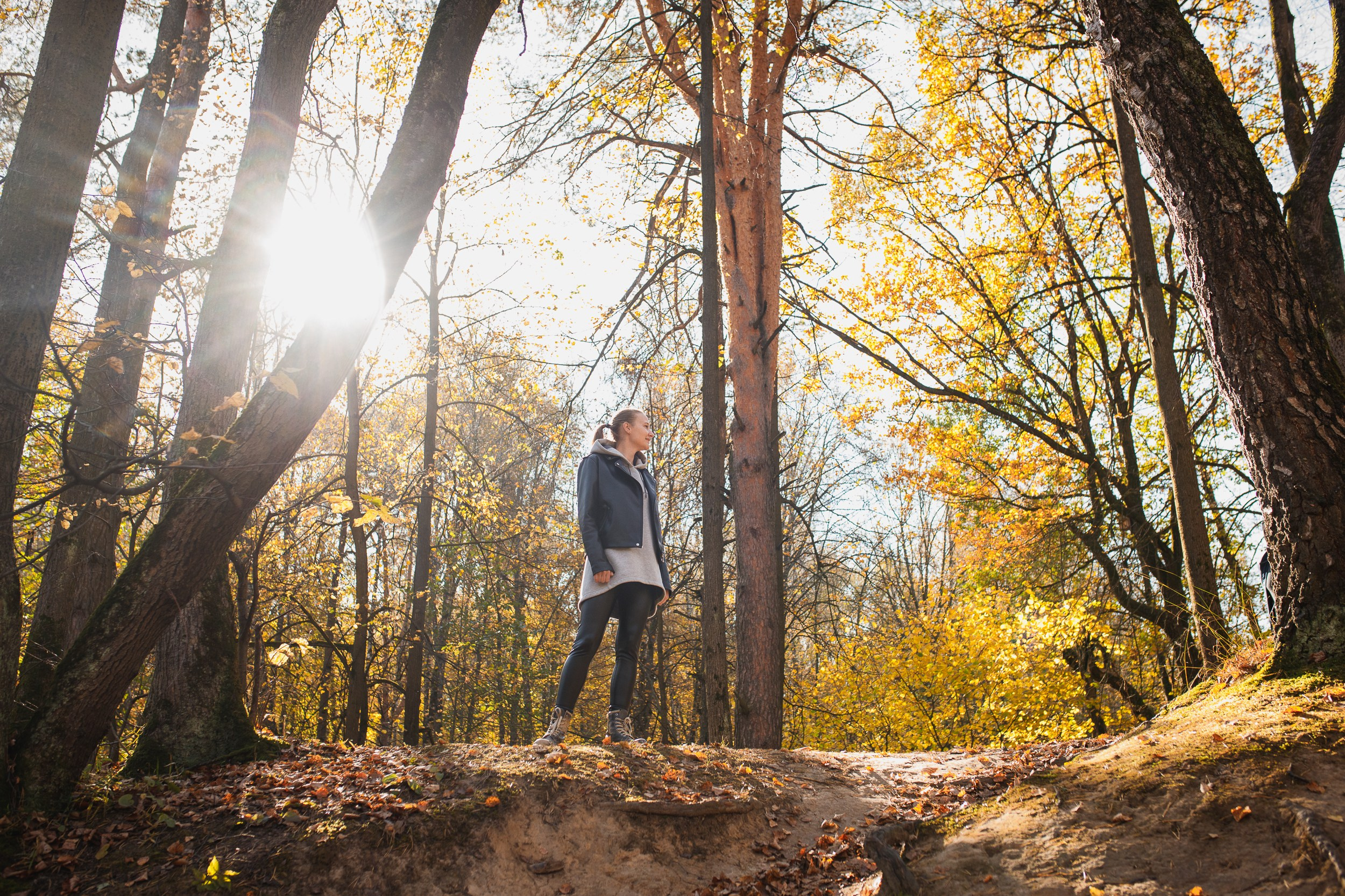 Семейная фотопрогулка в осеннем лесу. Семейный и школьный фотограф в Москве Анна Ткач