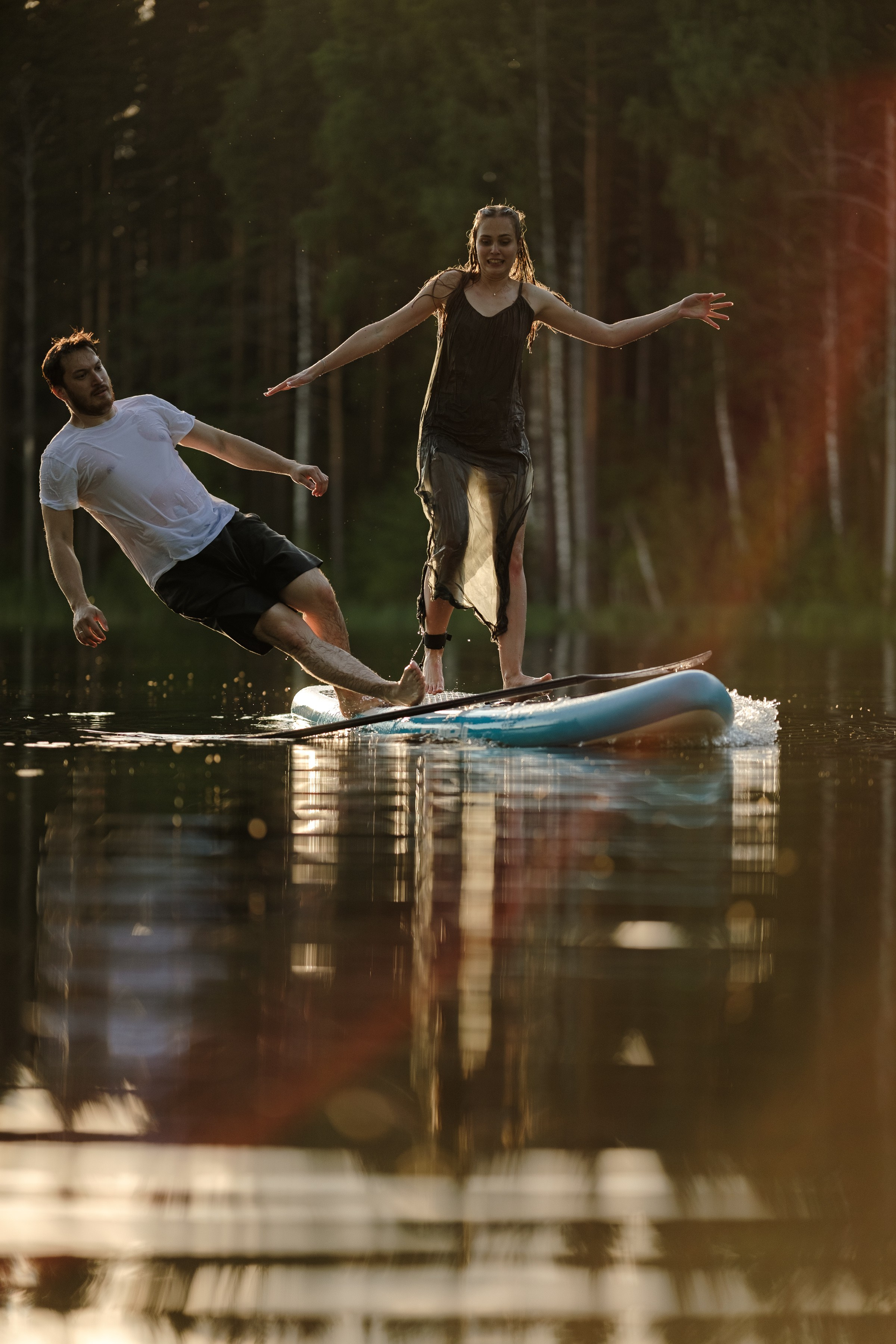 Петя и Лина, на сапах. Интерьерный фотограф и видеограф в Санкт-Петербурге Вадим Балбашевский