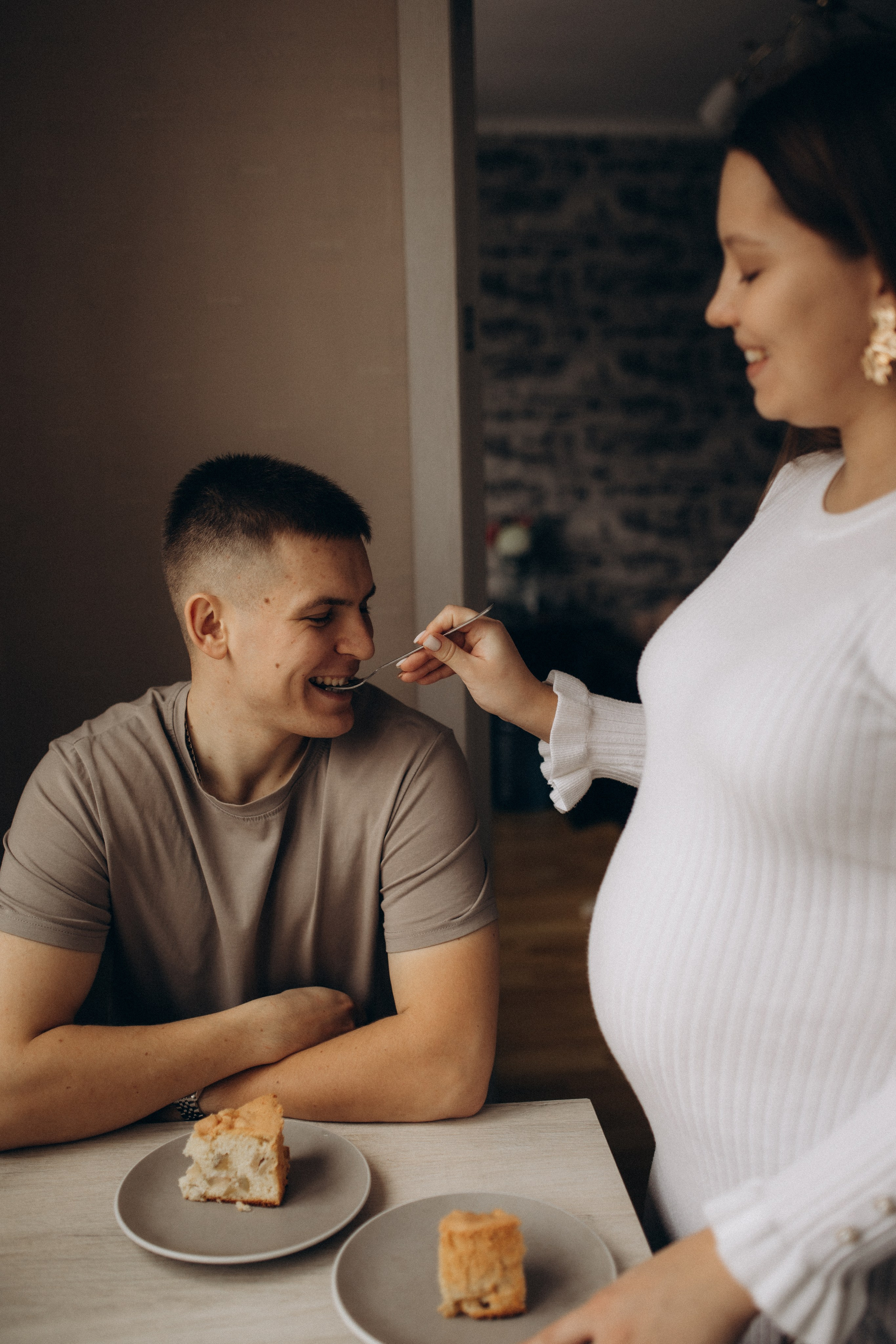 Беременная домашняя съемка Вика и Влад. Семейный фотограф в Москве и Люберцах Юлия Гуськова