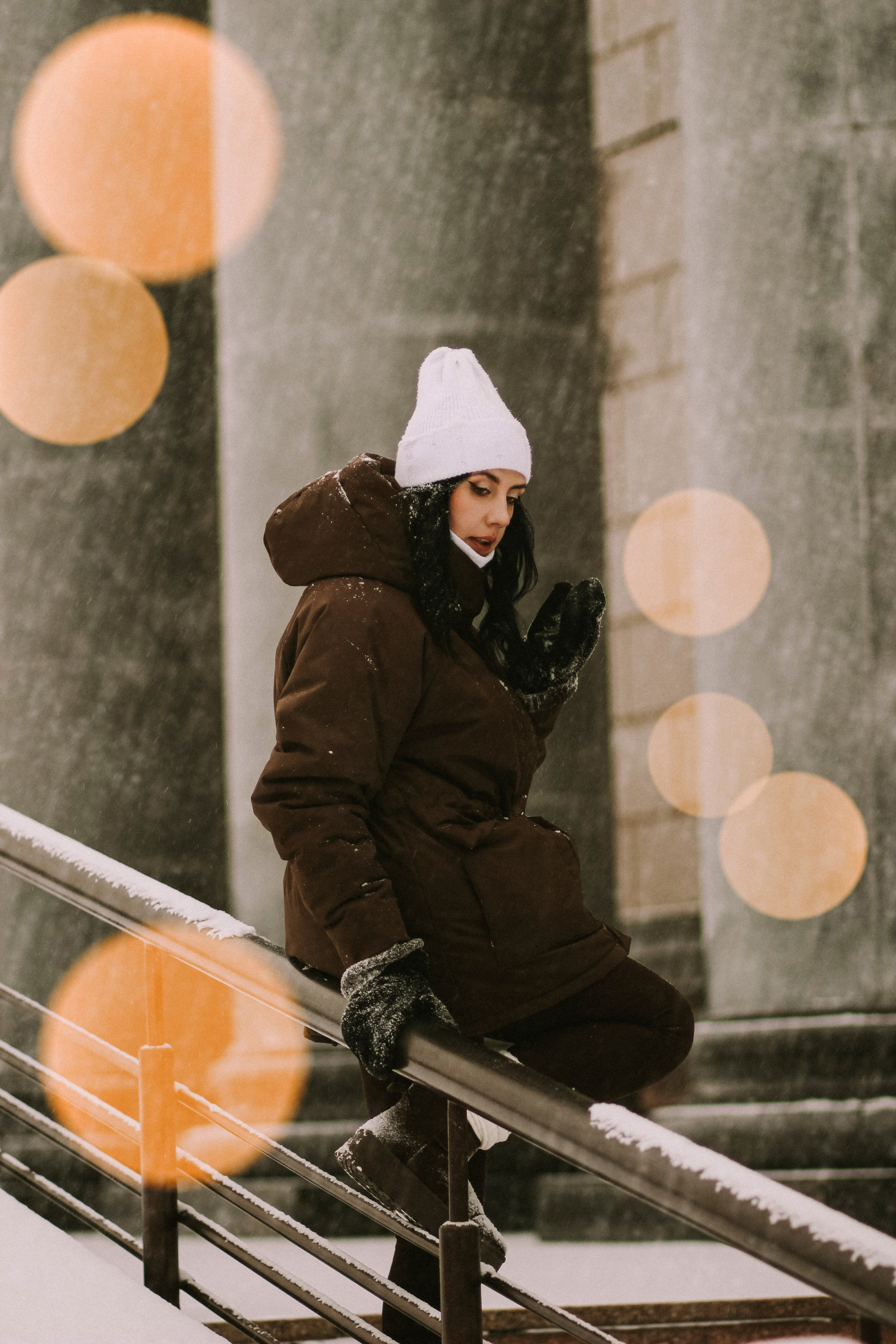 Мороз, мандарины и боке. Фотограф Красноярск