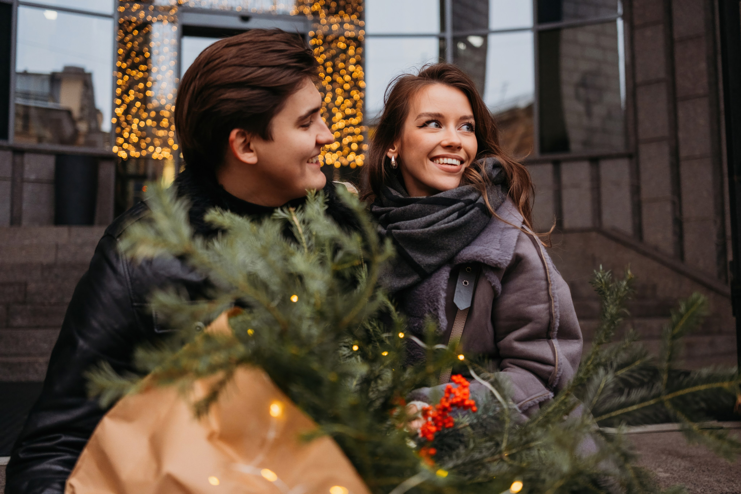Аня и Даня: новогодняя прогулка. Семейный и детский фотограф в Санкт-Петербурге