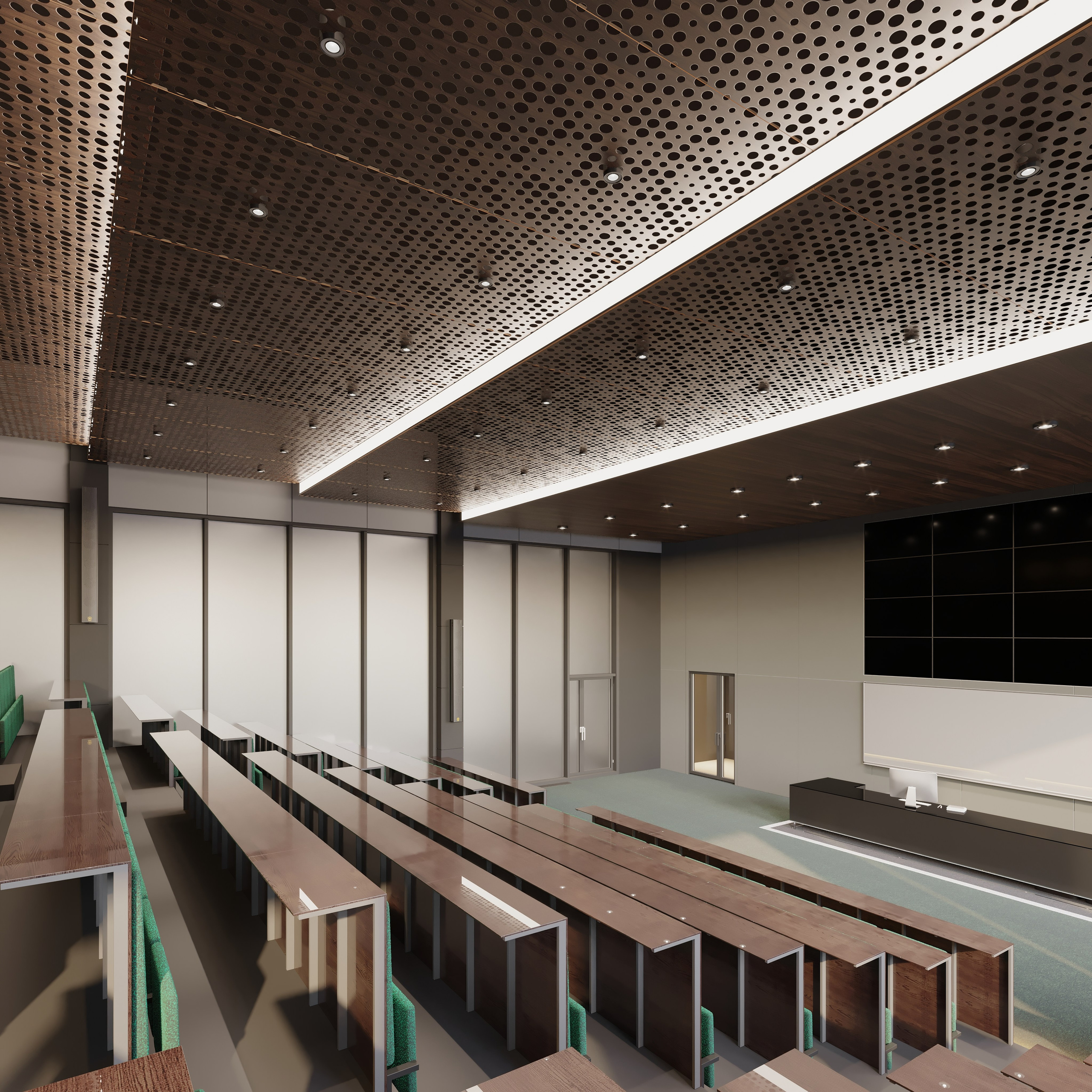 Marine Institute Auditorium — 3D Visualization of Educational Hall. 3D INTERIOR AND ARCHITECTURE VISUALIZATION