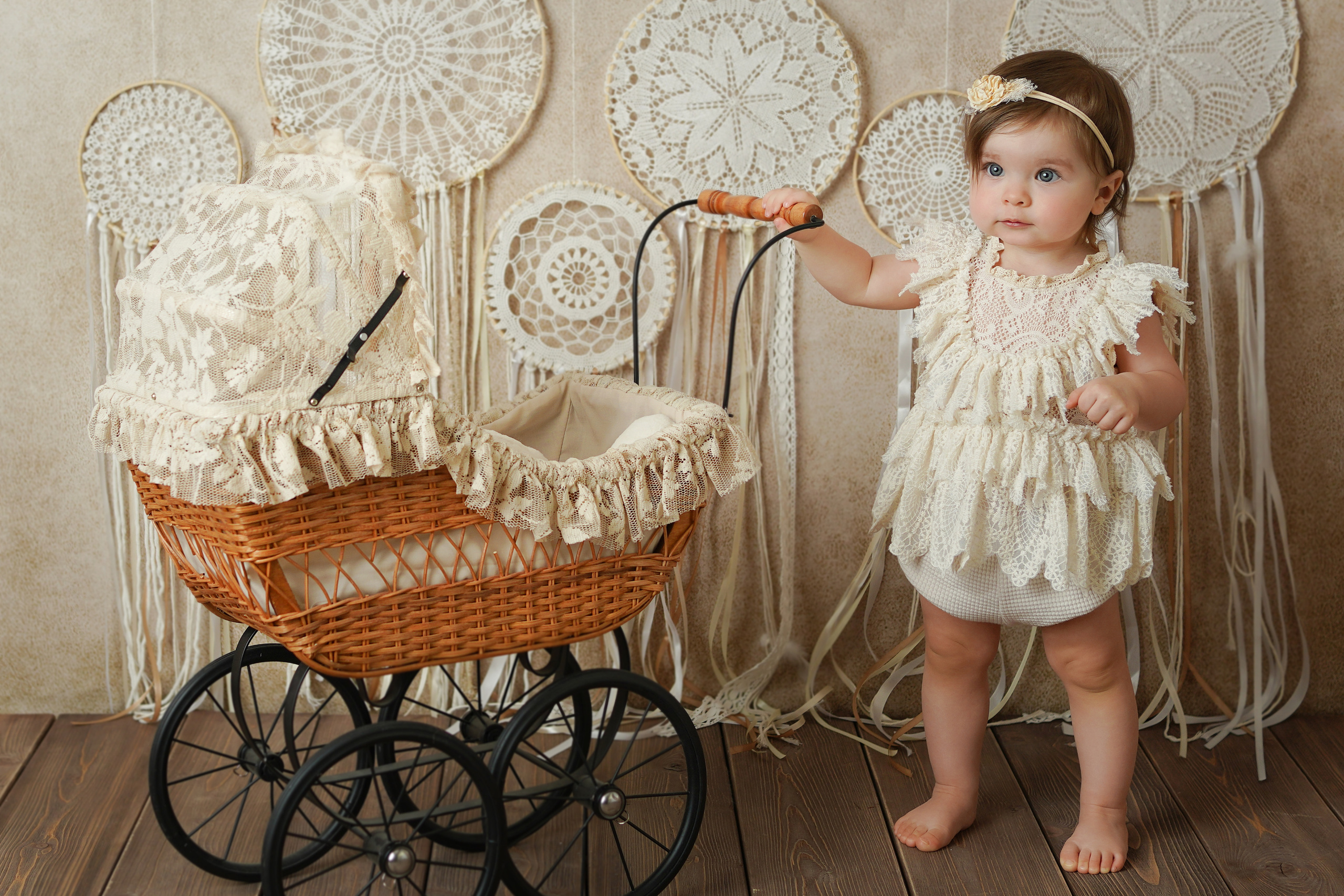 Детская фотосессия Первый год для девочек. Детский фотограф и фотограф новорожденных в Калининград Оксана Иваний