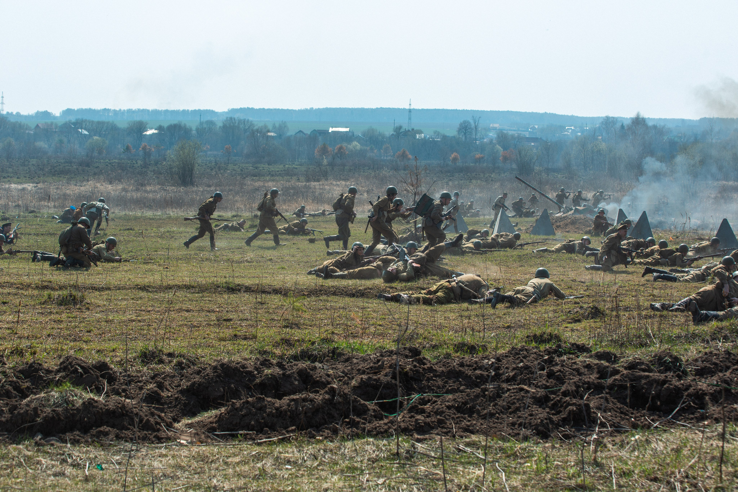 РЕКОНСТРУКЦИЯ БОЯ — ВОВ — БИТВА ЗА ГОРОД. Профессиональный фотограф в Мценске и Орловской области
