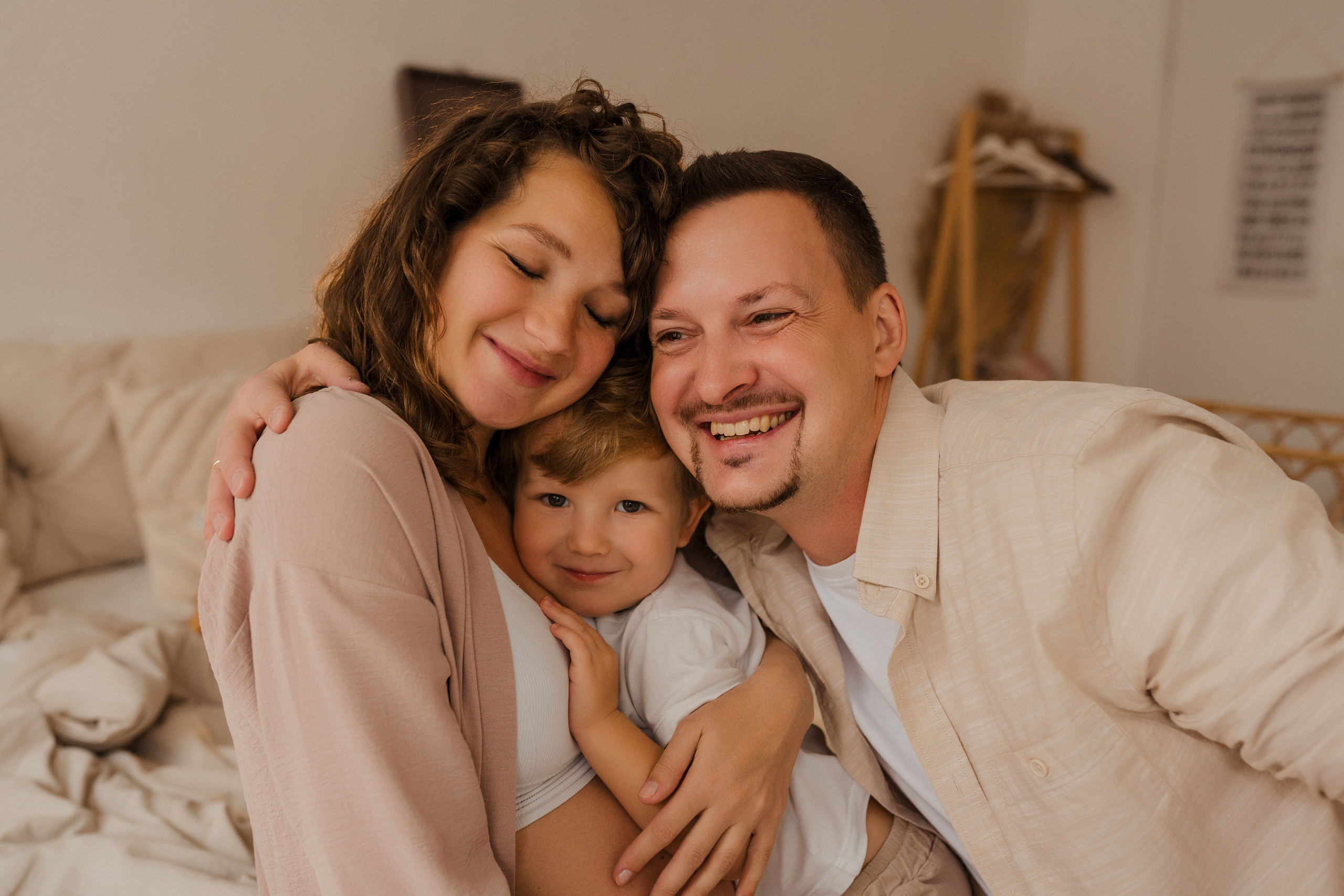 Семейная фотосессия в студии в Москве, семейный фотограф Анна Полушина. Свадебный фотограф в Москве Анна Полушина