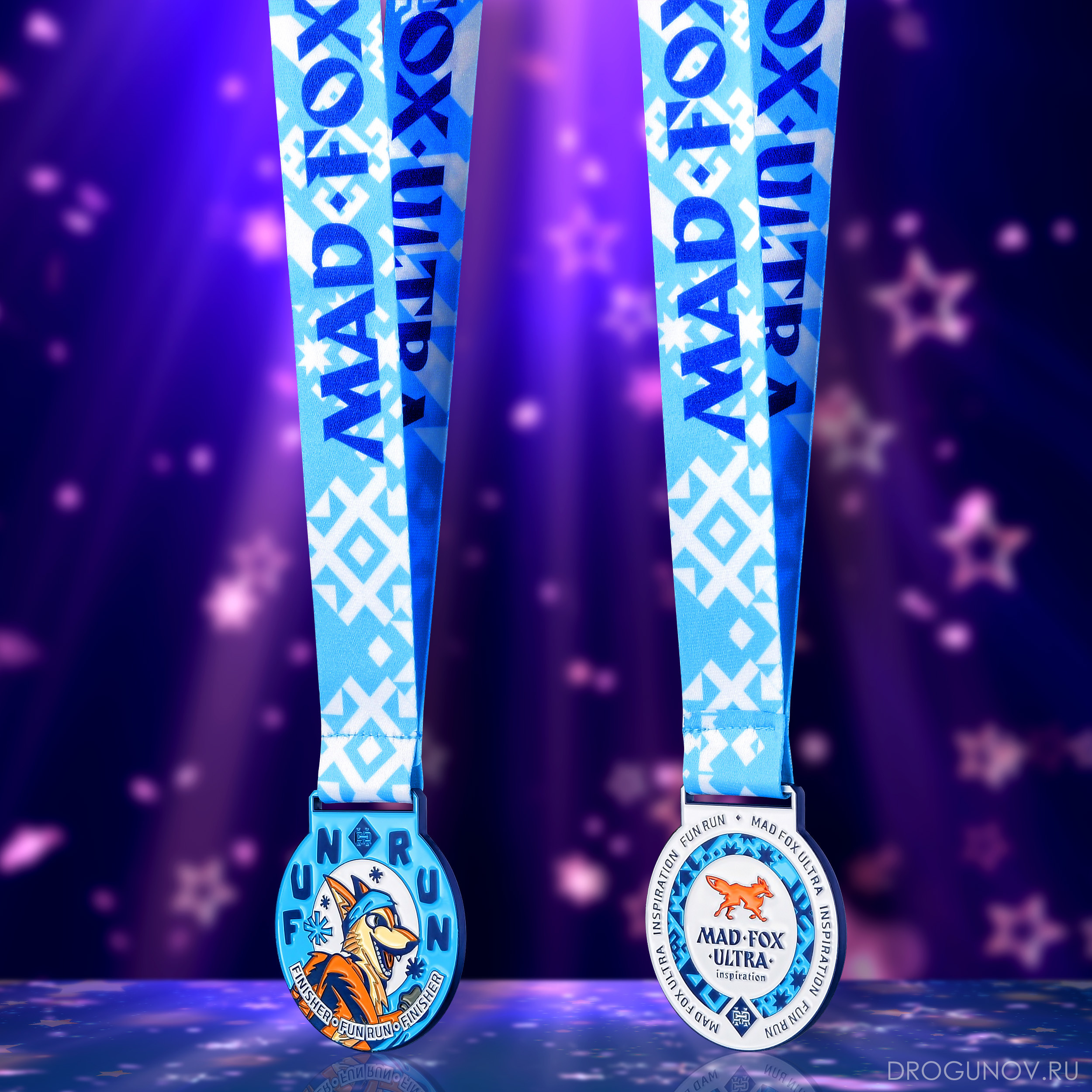 Детская медаль финешера с зимнего забега mad fox ultra trail 2022
