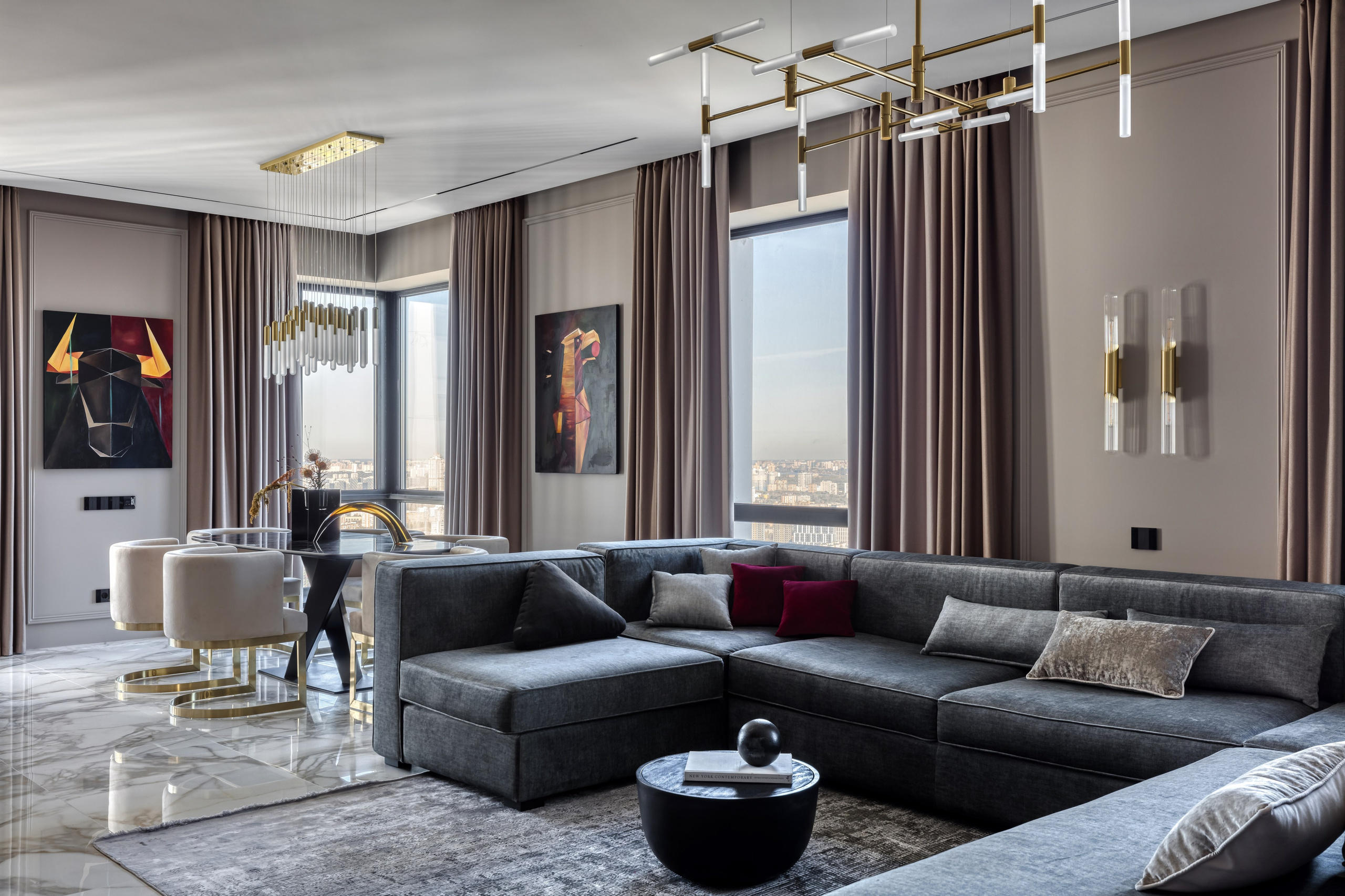 Интерьерные картины ЖК Wellton. Дизайн интерьеров с Анастасией Рулевой