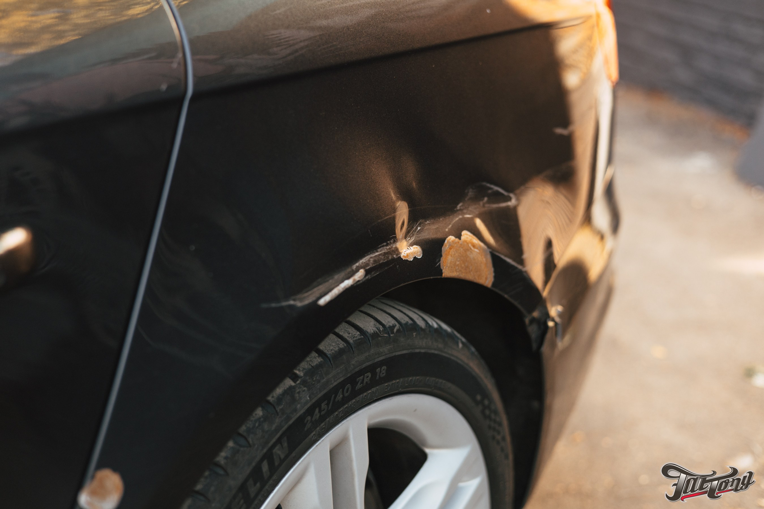 Audi S4 полный окрас кузова, кузовные работы и антихром. DeLorein