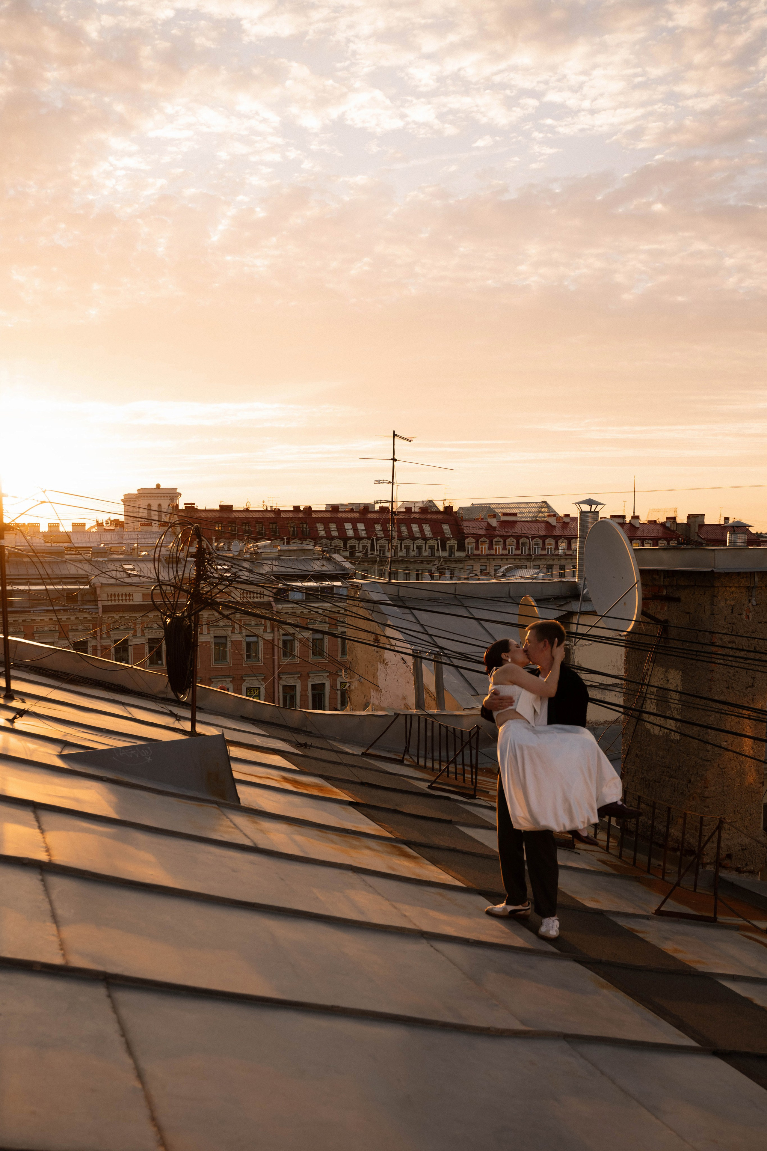 Романтика Питерских крыш. Свадебный фотограф в Краснодаре и Санкт-Петербурге Евгения Алексеева