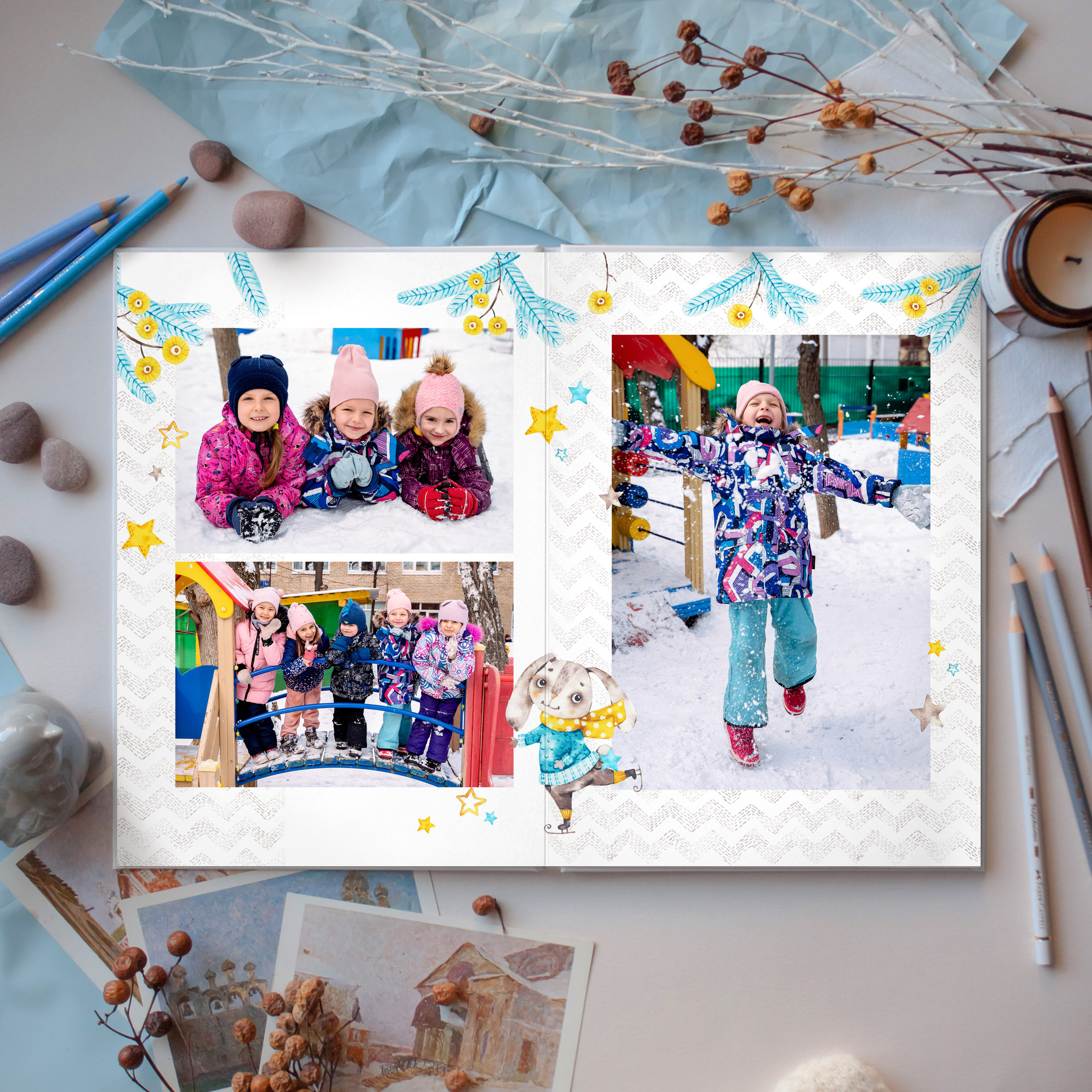 АЛЬБОМ «ЗАЙЧИКИ». Выпускные альбомы для сада и школы в Москве