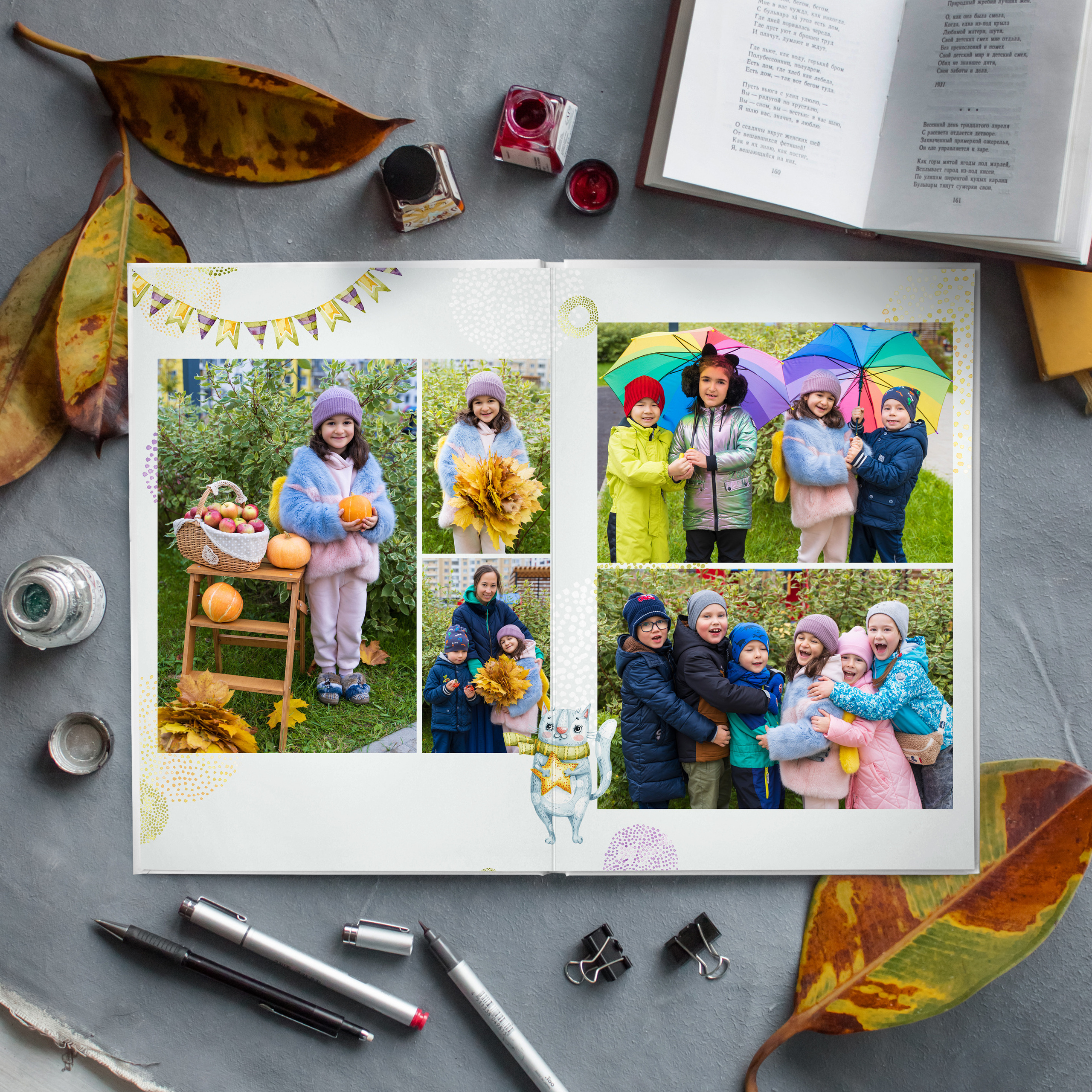 АЛЬБОМ «ТОЛСТЫЕ КОТИКИ». Выпускные альбомы для сада и школы в Москве