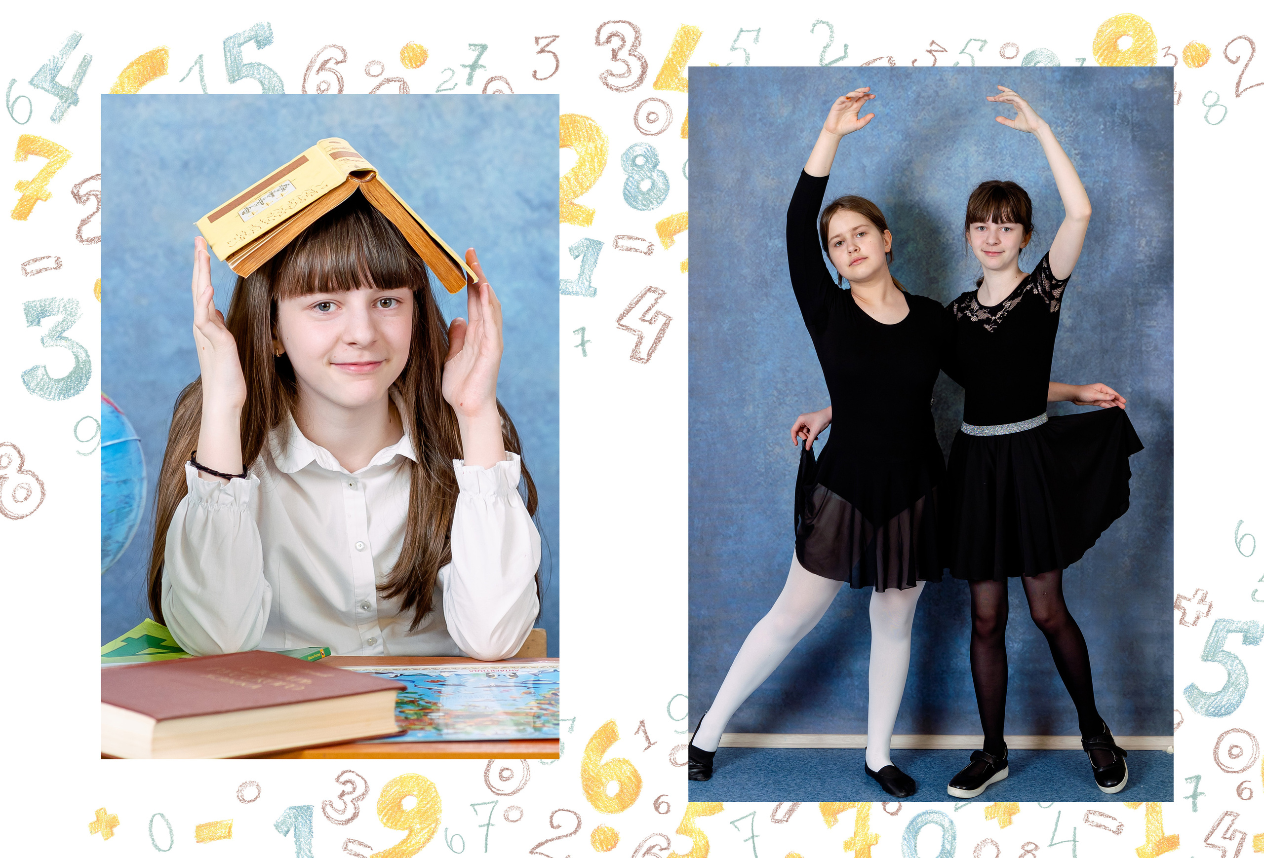 ЦИФРЫ 10 разворотов. Выпускные альбомы для сада и школы в Москве
