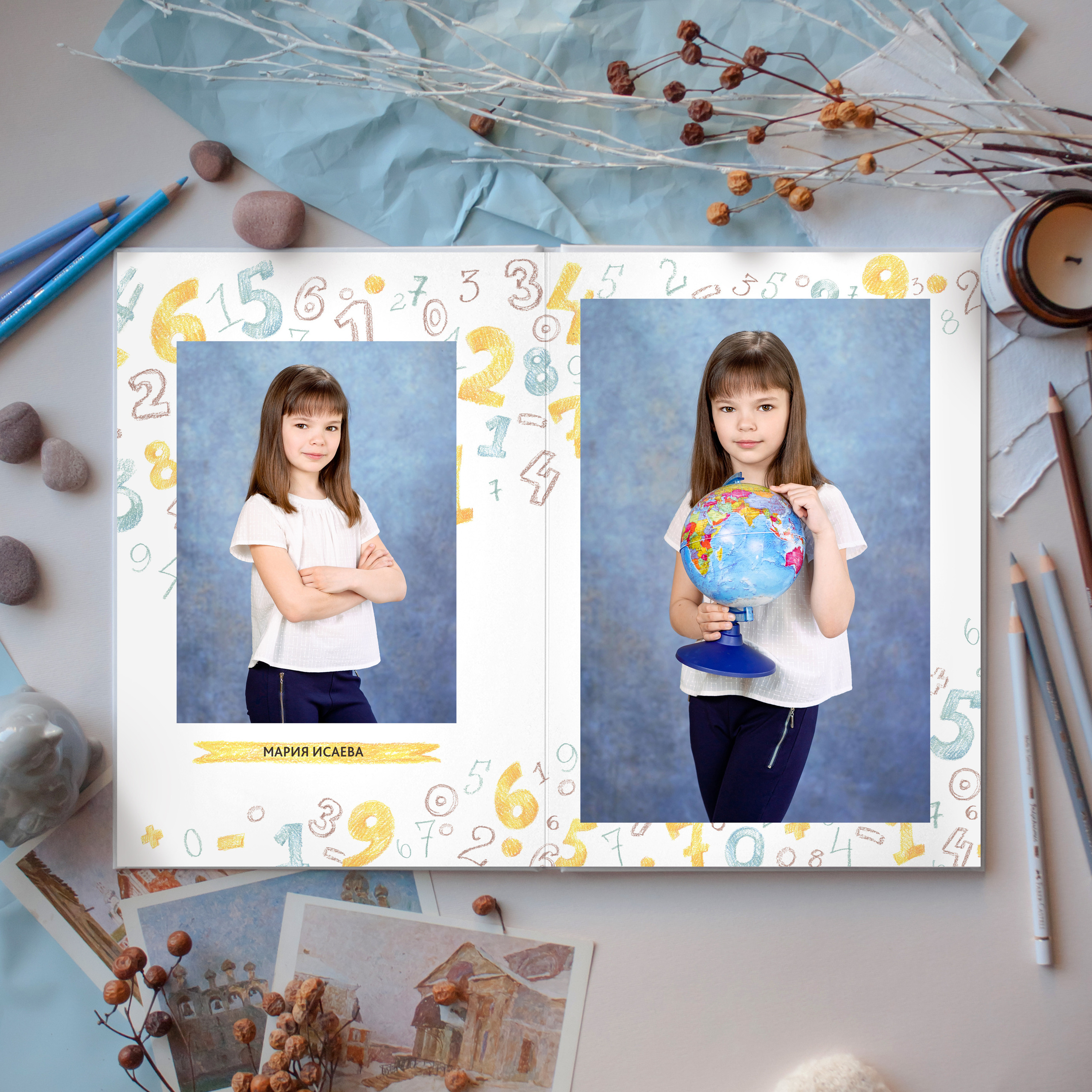 АЛЬБОМ «ЦИФРЫ ПЕРВОКЛАШКА». Выпускные альбомы для сада и школы в Москве