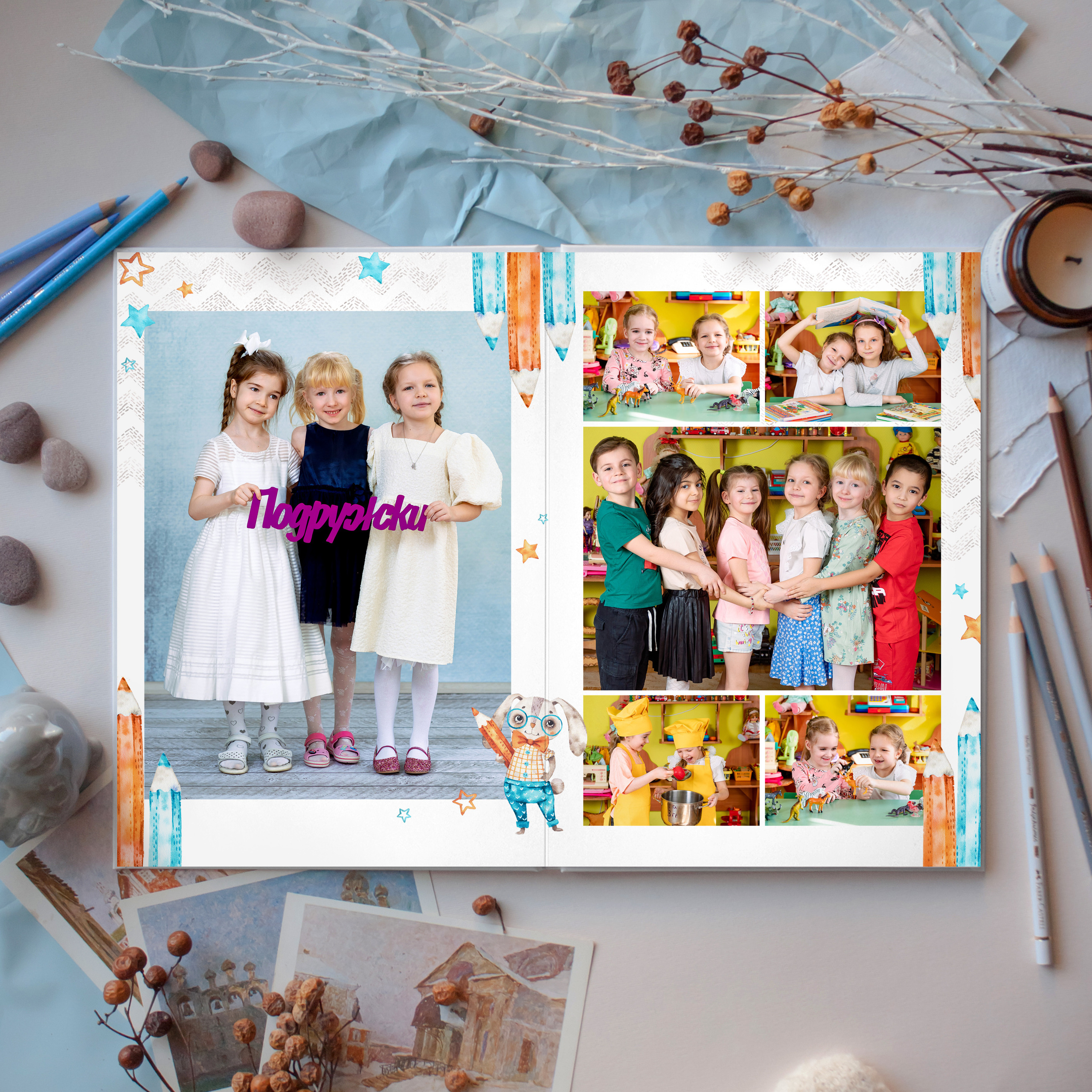 АЛЬБОМ «ЗАЙЧИКИ». Выпускные альбомы для сада и школы в Москве