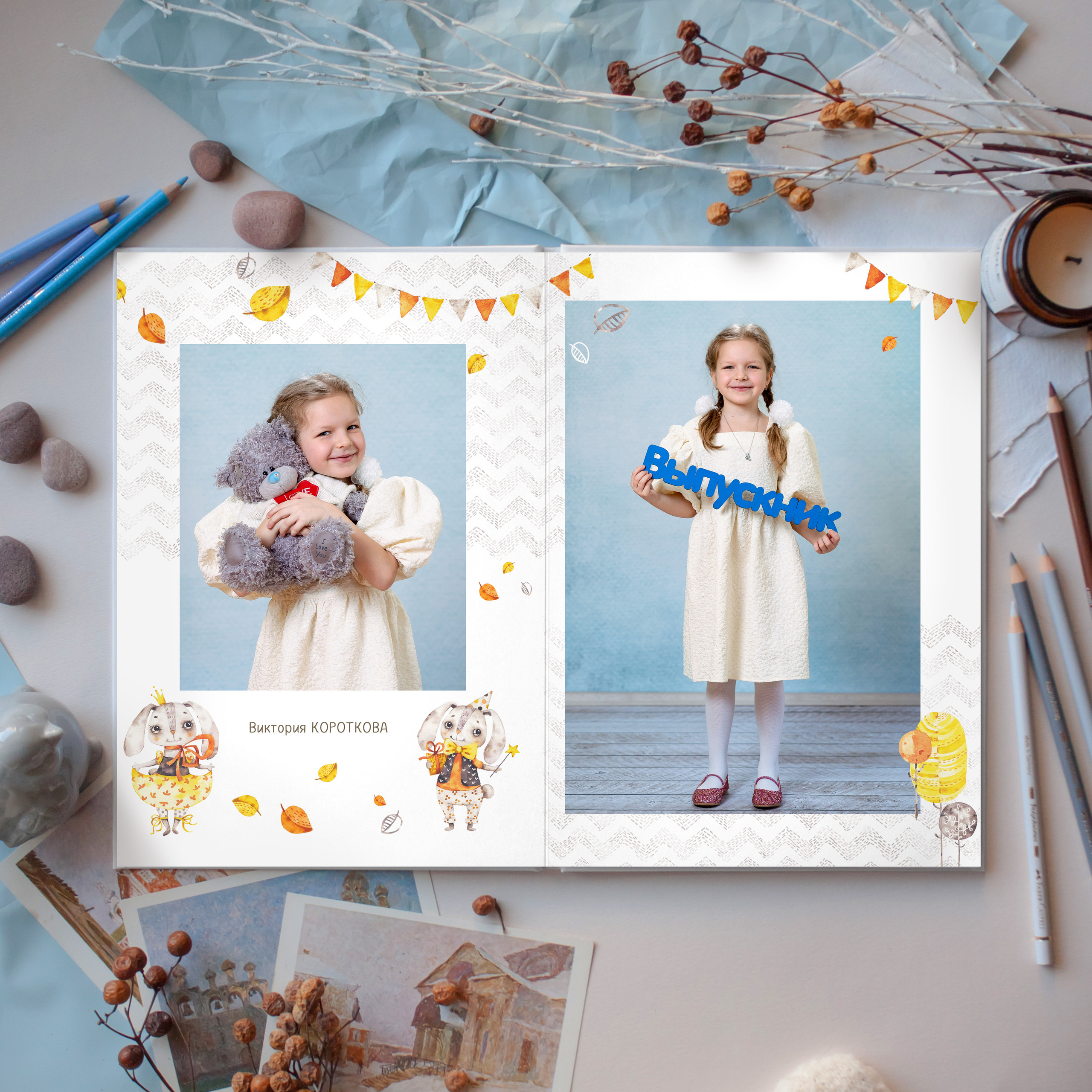 АЛЬБОМ «ЗАЙЧИКИ». Выпускные альбомы для сада и школы в Москве