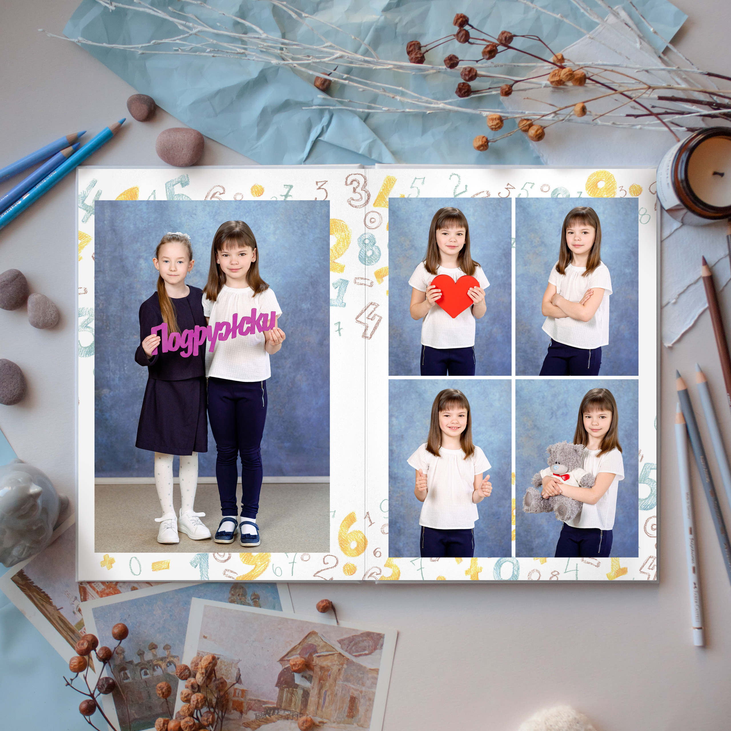 АЛЬБОМ «ЦИФРЫ ПЕРВОКЛАШКА». Выпускные альбомы для сада и школы в Москве