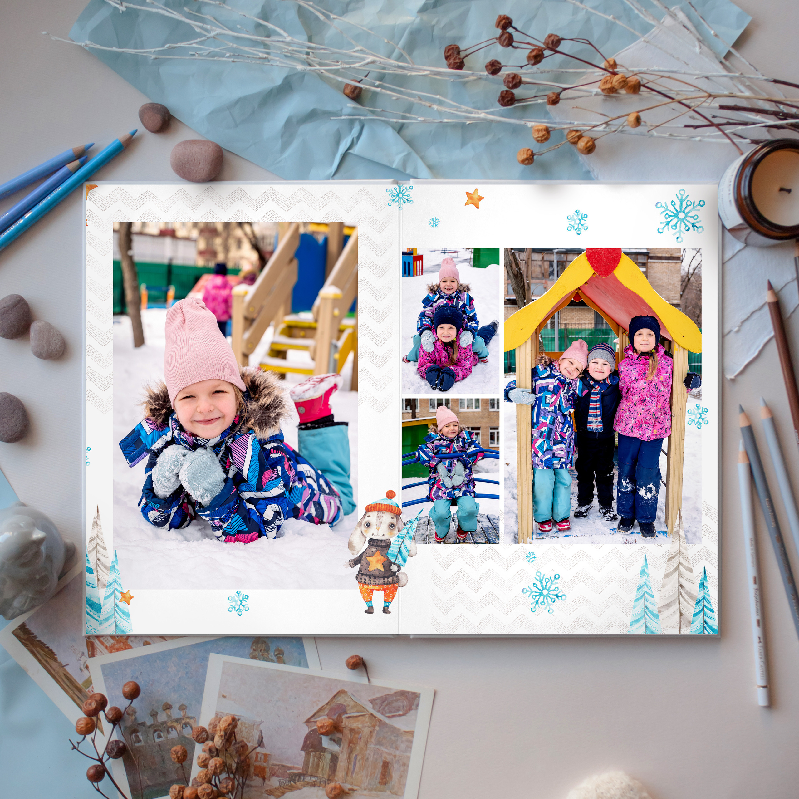 АЛЬБОМ «ЗАЙЧИКИ». Выпускные альбомы для сада и школы в Москве