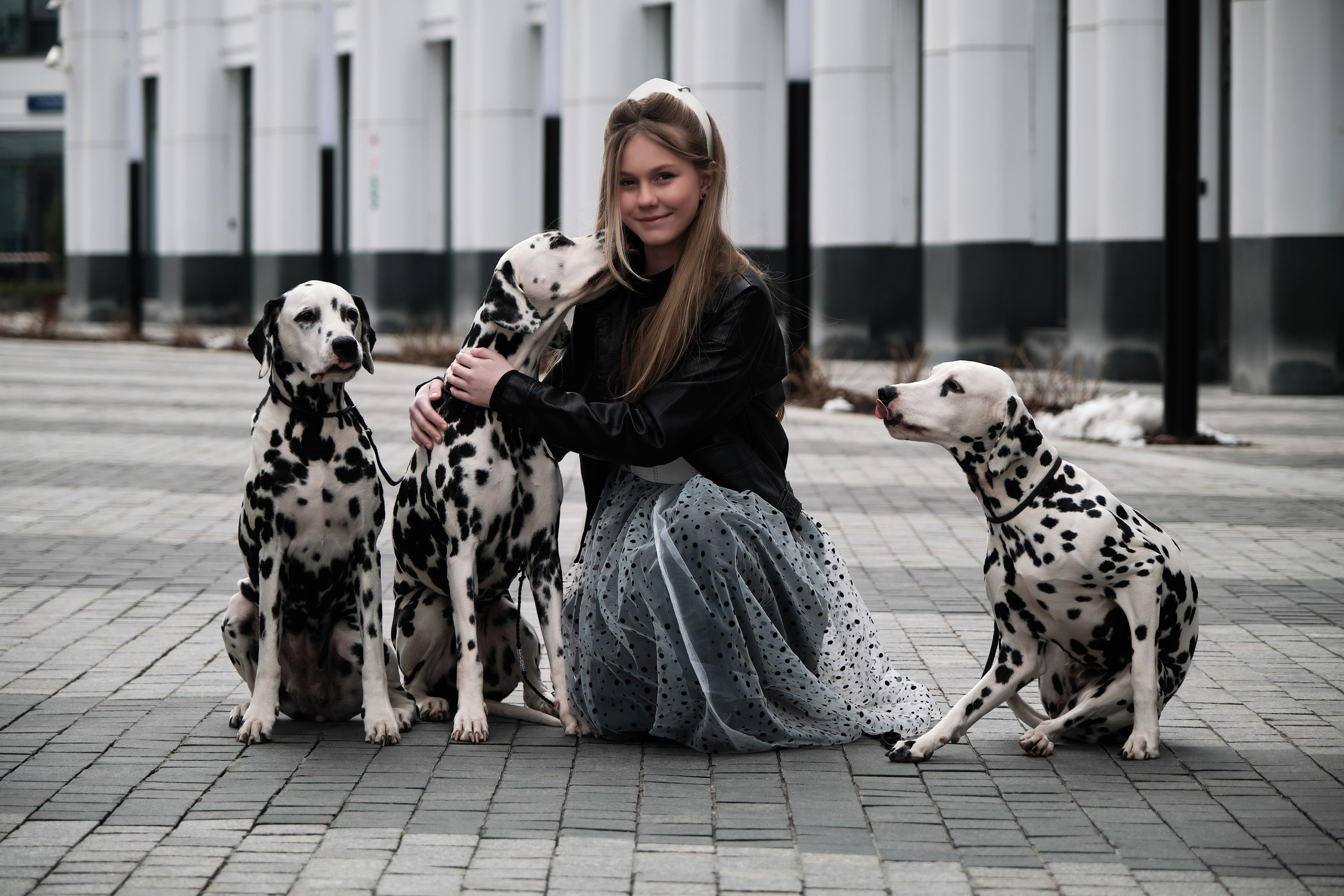 фотосессия с далматинами для девочки в Москве фотограф Виктория Колышева