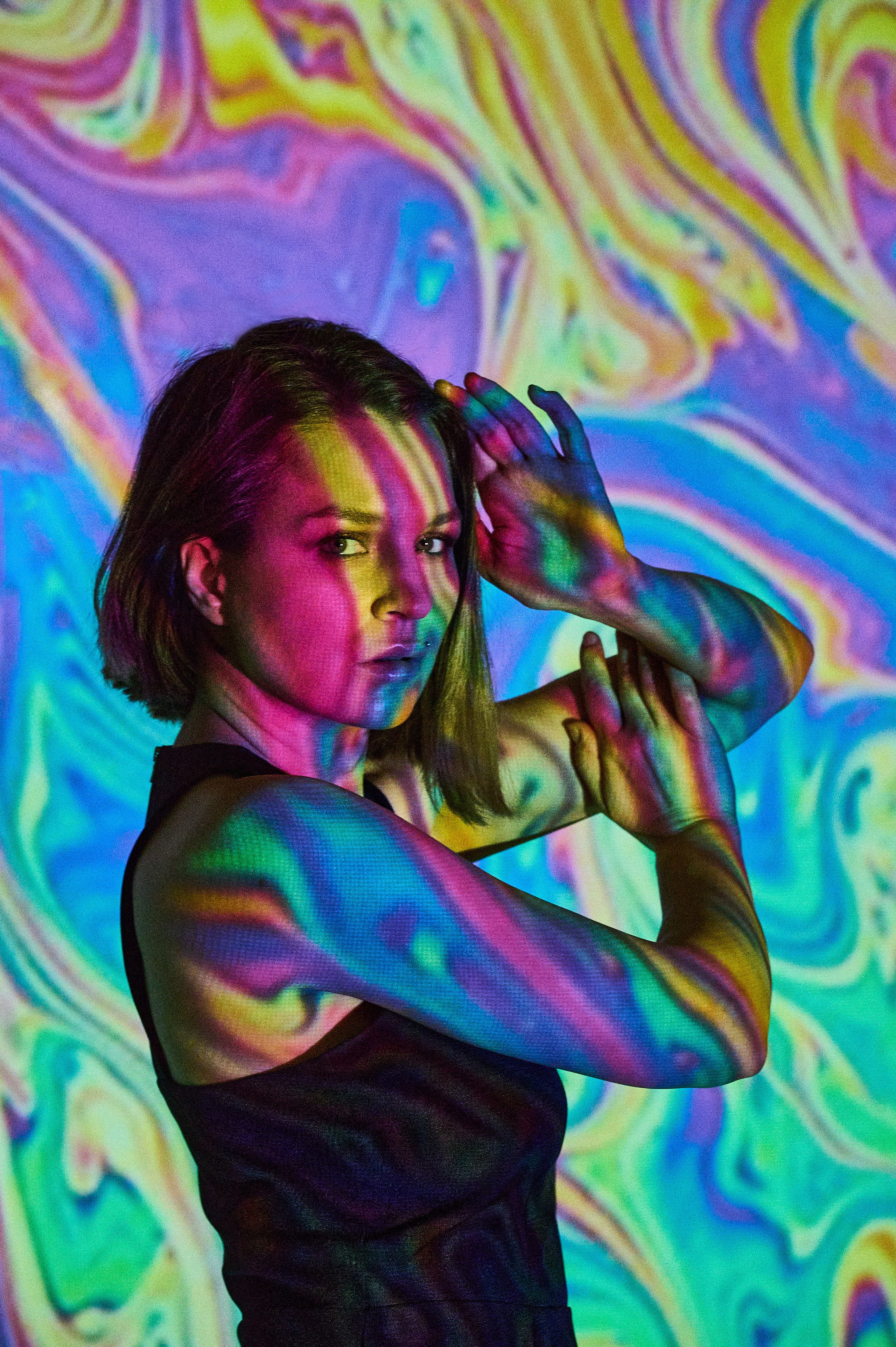 Фотосессия Ксении с проектором