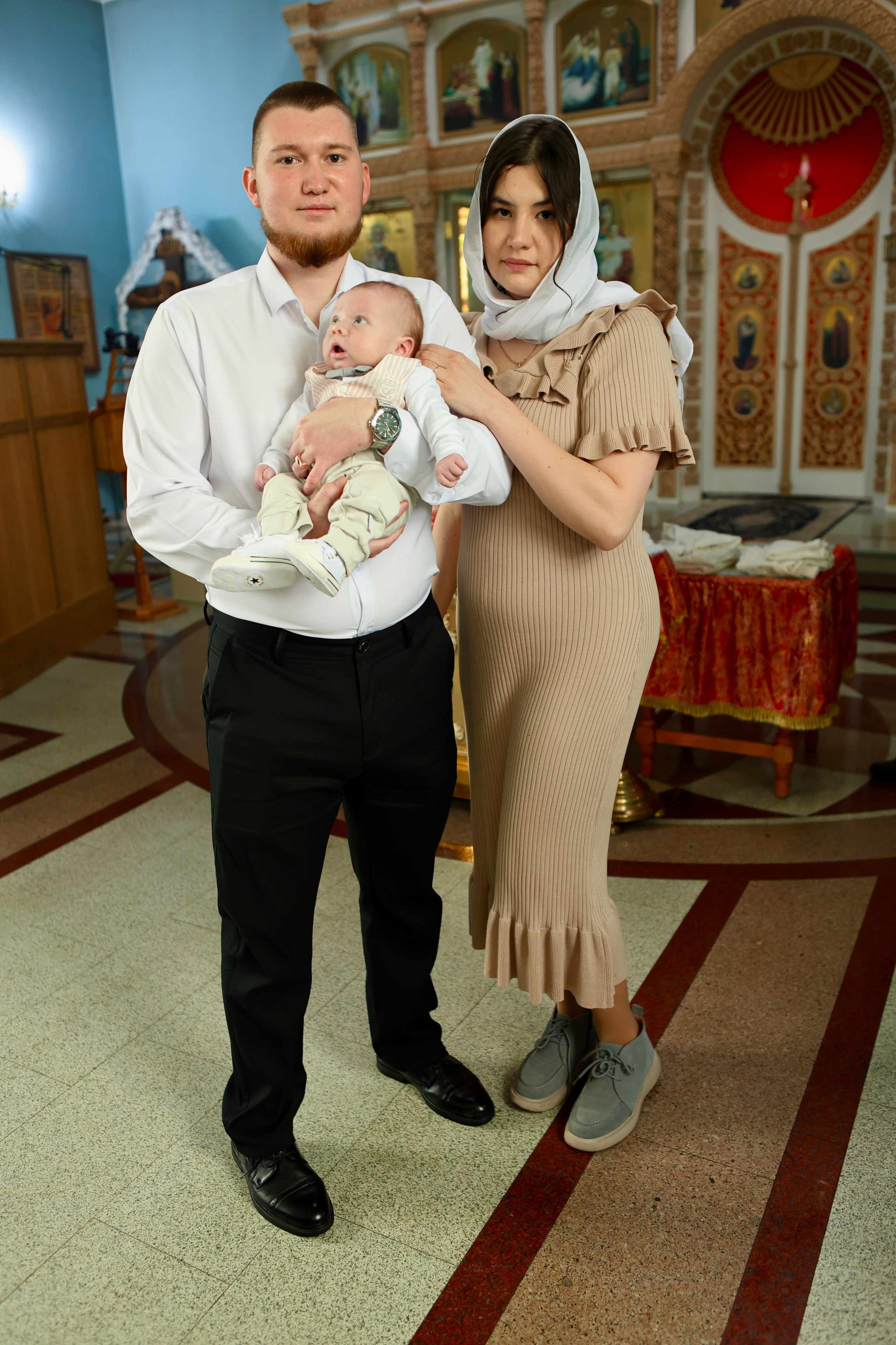 Яна и Максим —крещение Михаила. Фотограф в Курске Смирнов Евгений