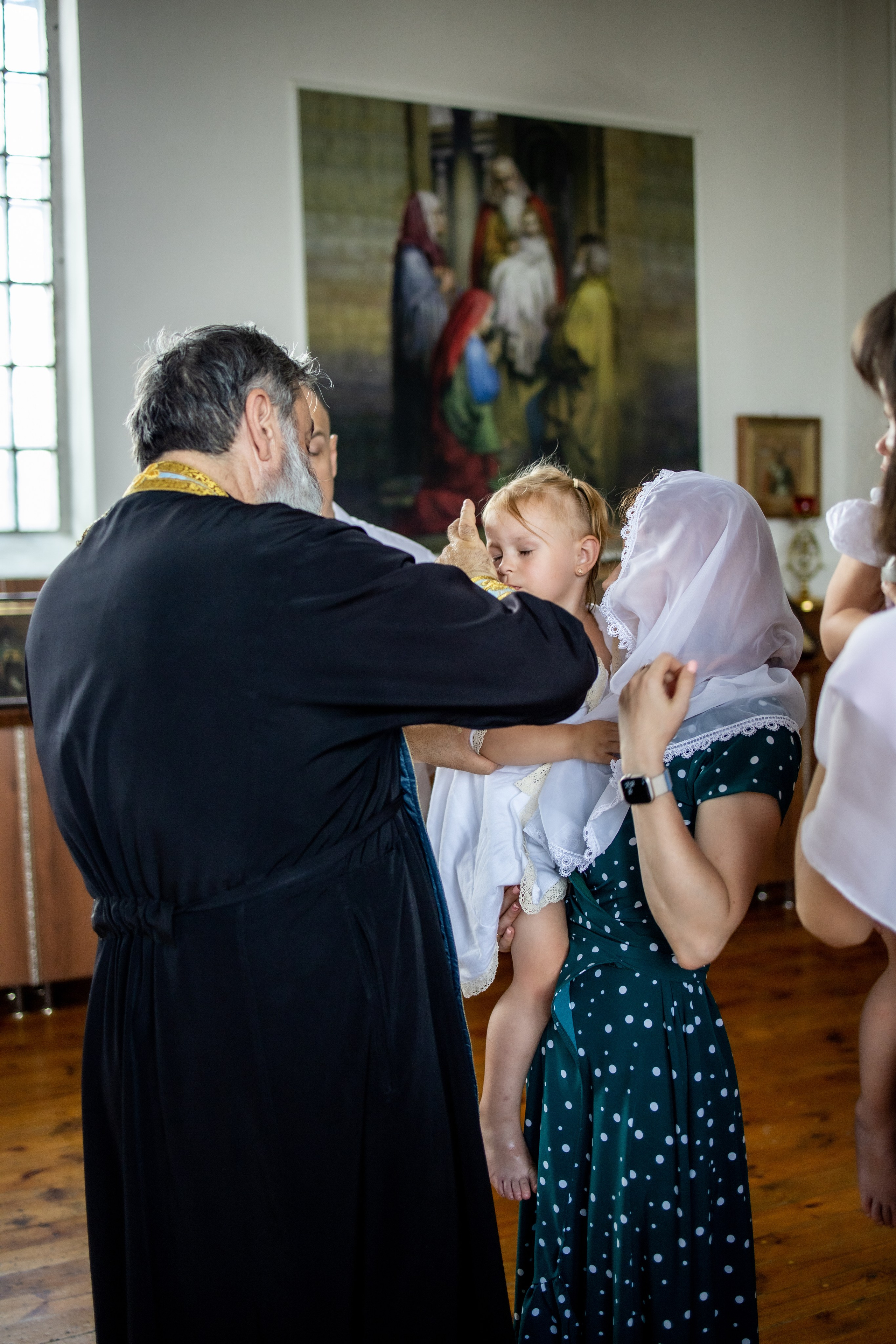 Таинство Крещения Евы, Арины и Дарьи. Фотограф Надежда Лукьянова