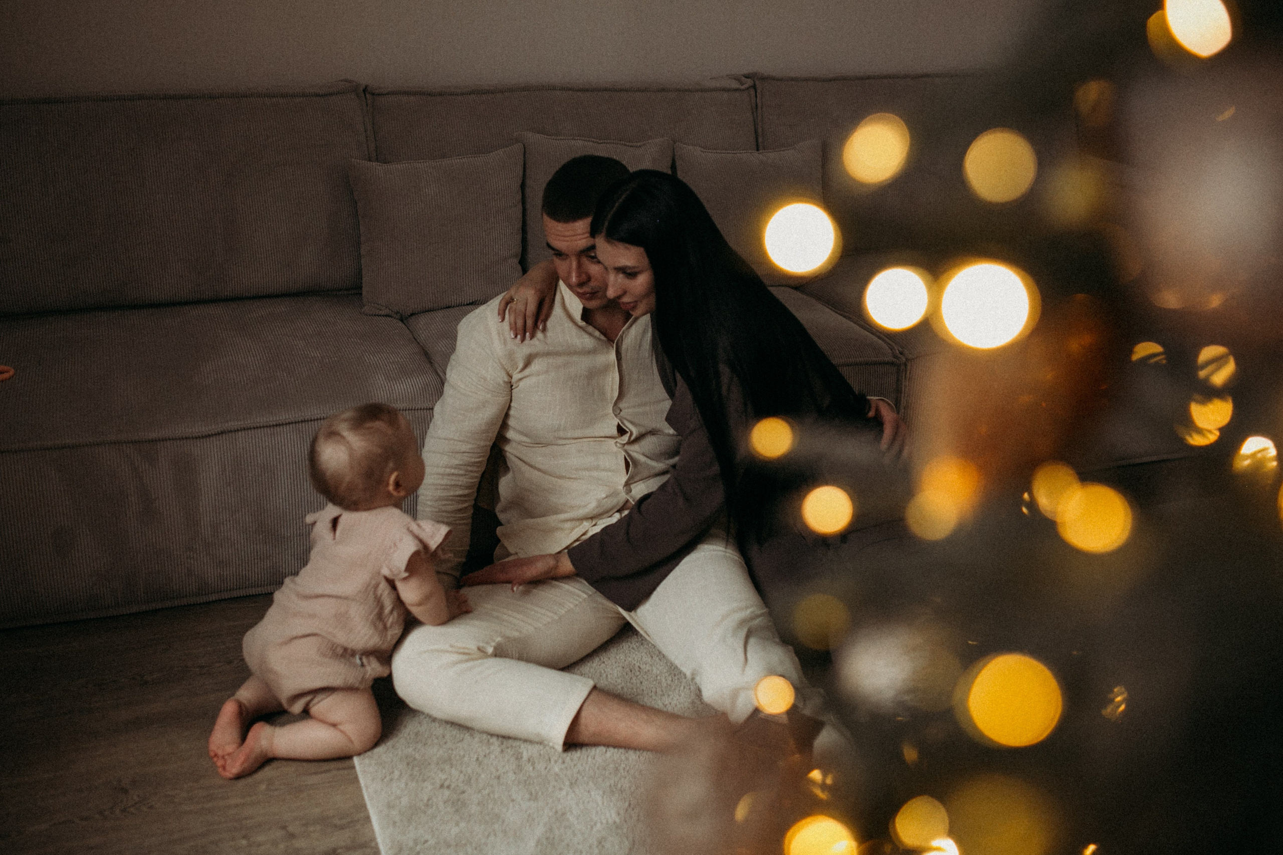 Денис, Юля и крошка Варвара. Семейный фотограф в Москве и Люберцах Юлия Гуськова