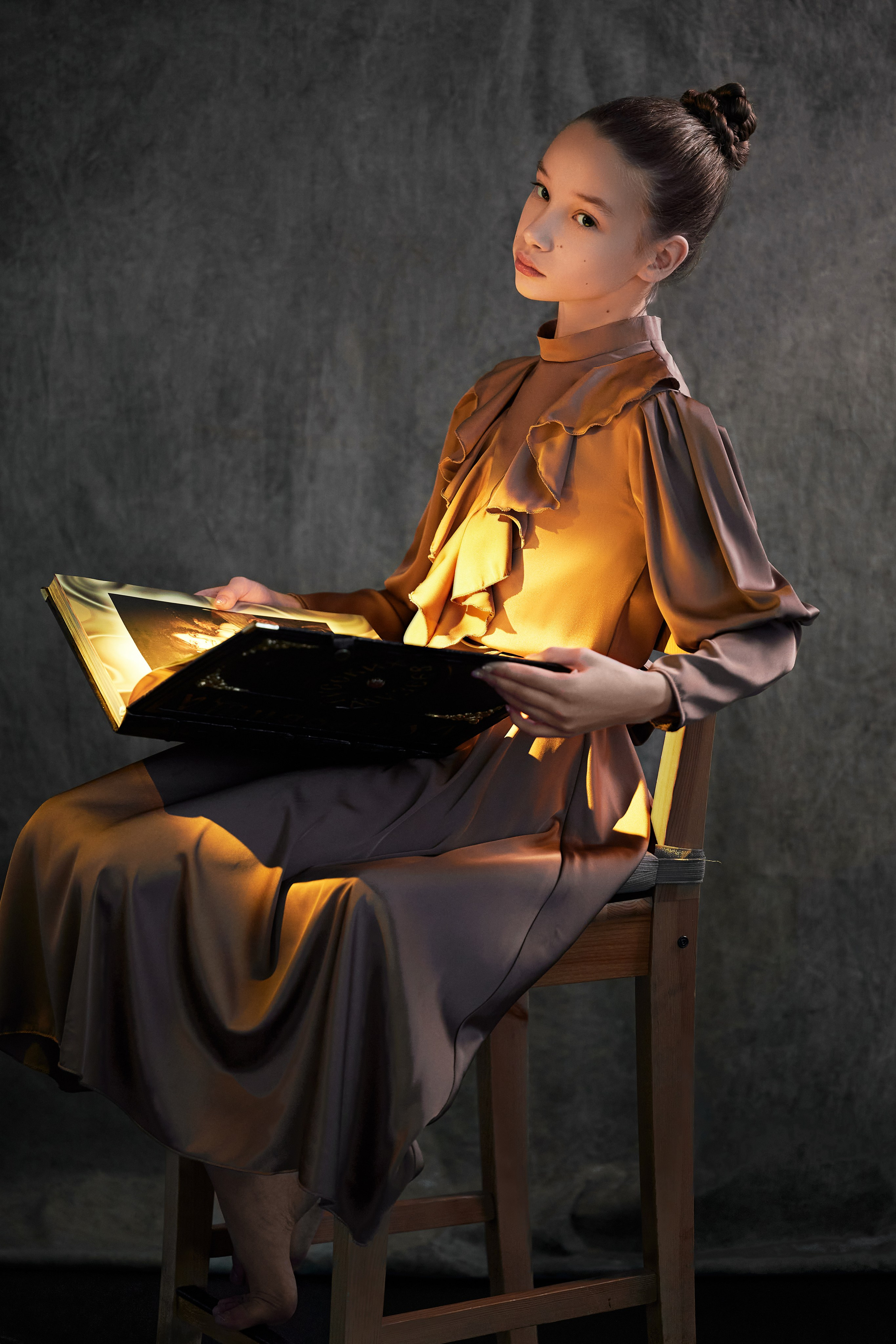 Девушка в фотостудии