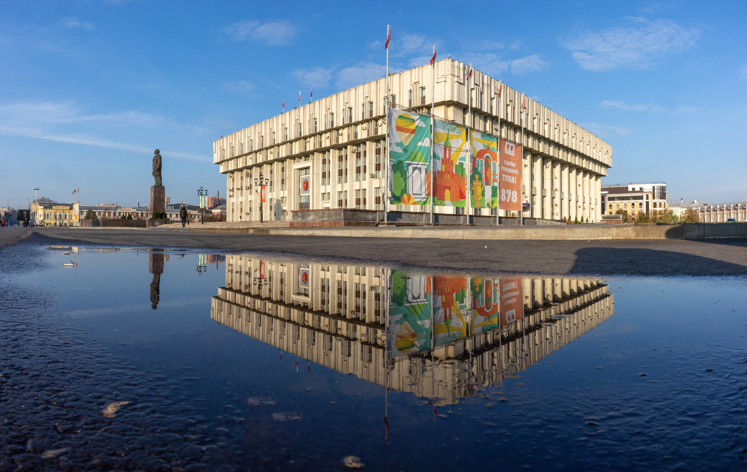 Площадь Ленина, Гостинный двор, Белый дом, Фонтаны, улица Советская. Фотограф в Туле Крупский АнДРей. Фотостудия «КАДР71» в Туле