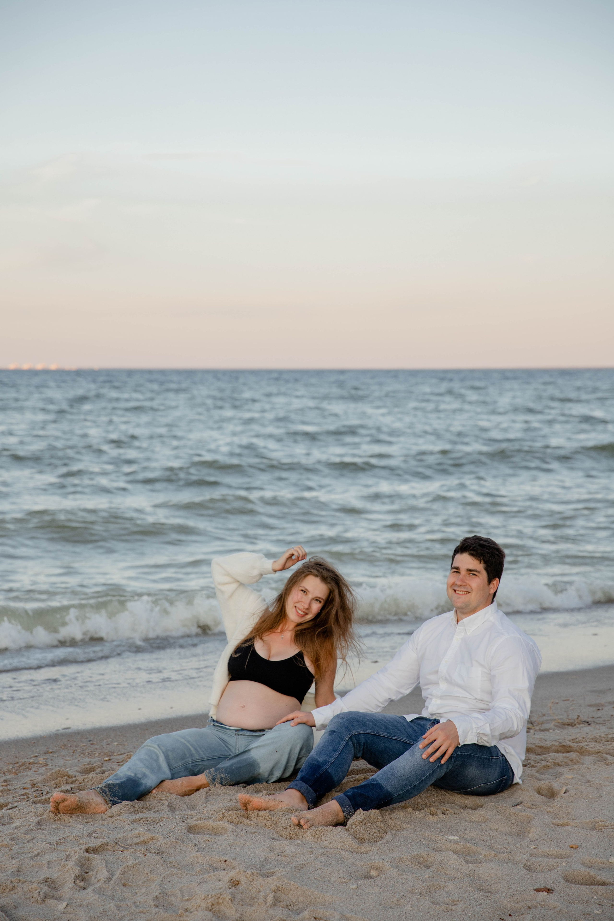 Фотосессия беременности на море. Свадебный фотограф Бакрымова Валентина