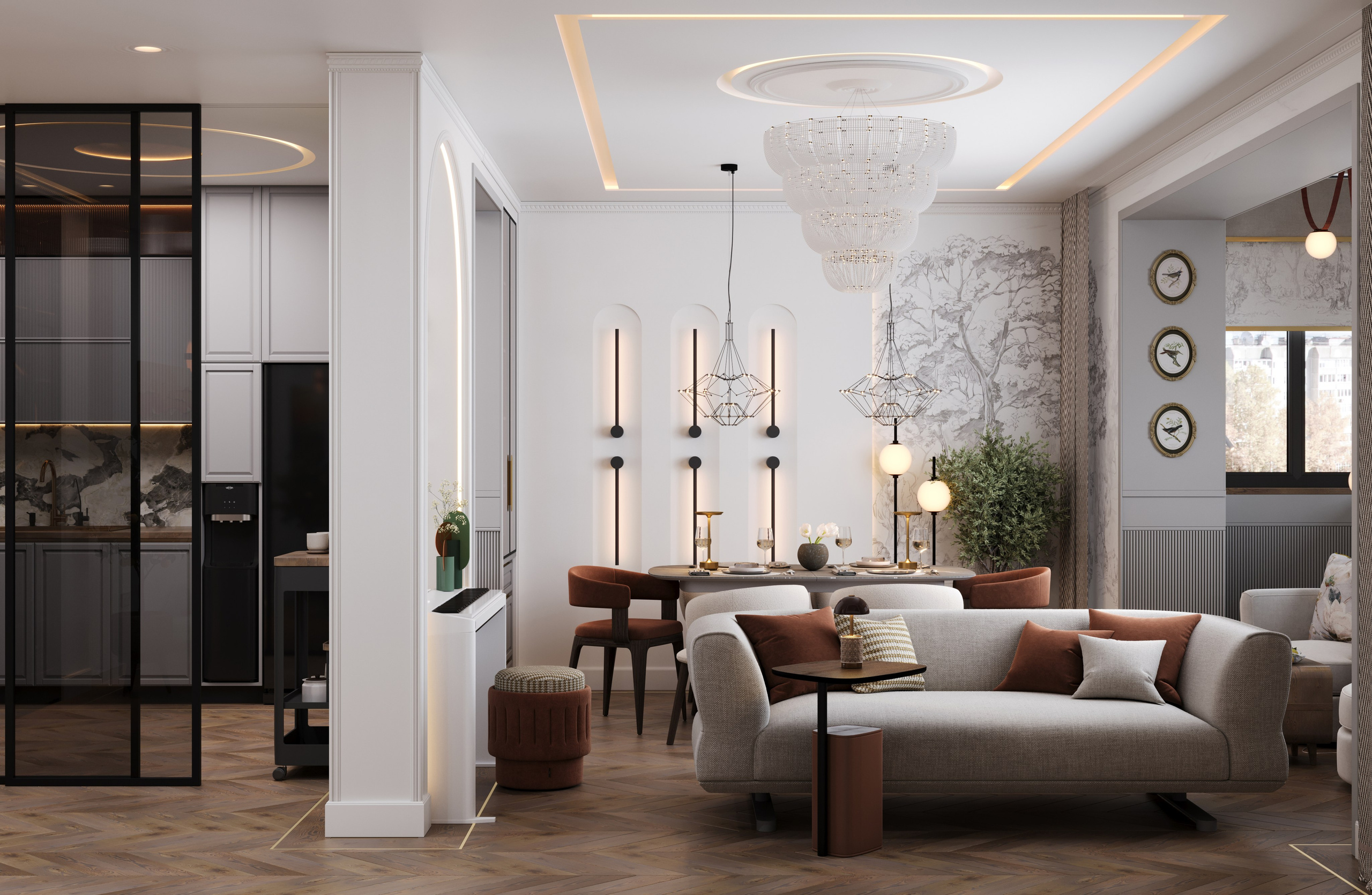 3D Визуализация квартиры пгт Заречье 62.7 m². Заказать 3Д визуализацию интерьеров — Дарья Веденёва