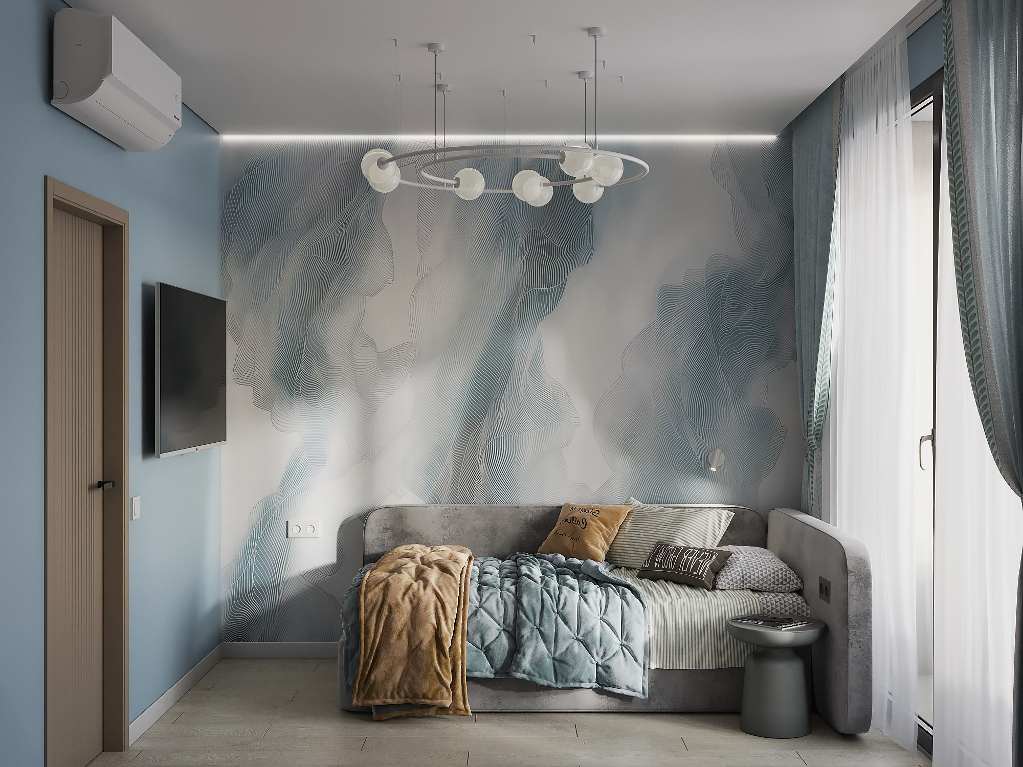 Спальня младшей дочери. 3D-дизайнер Кристина Пуляевская