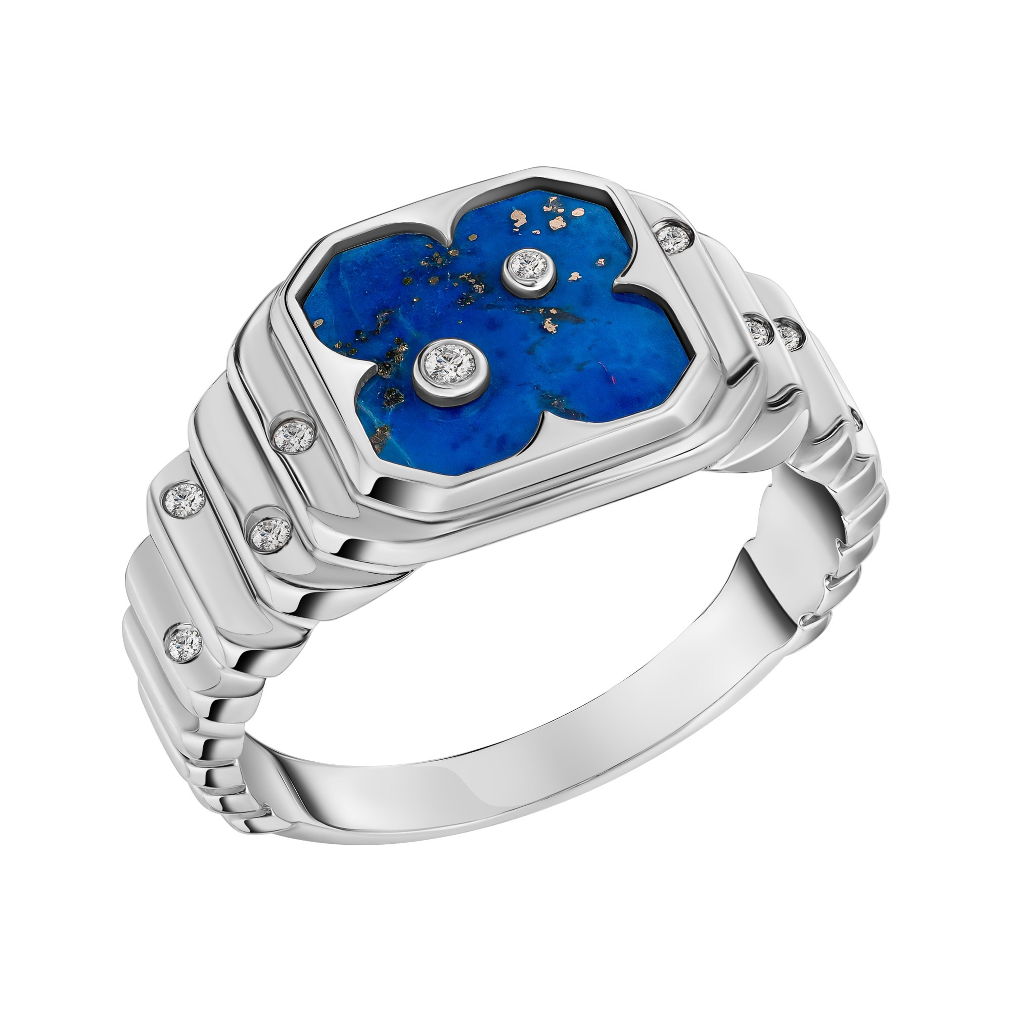 Кольцо серебряное с лазуритом