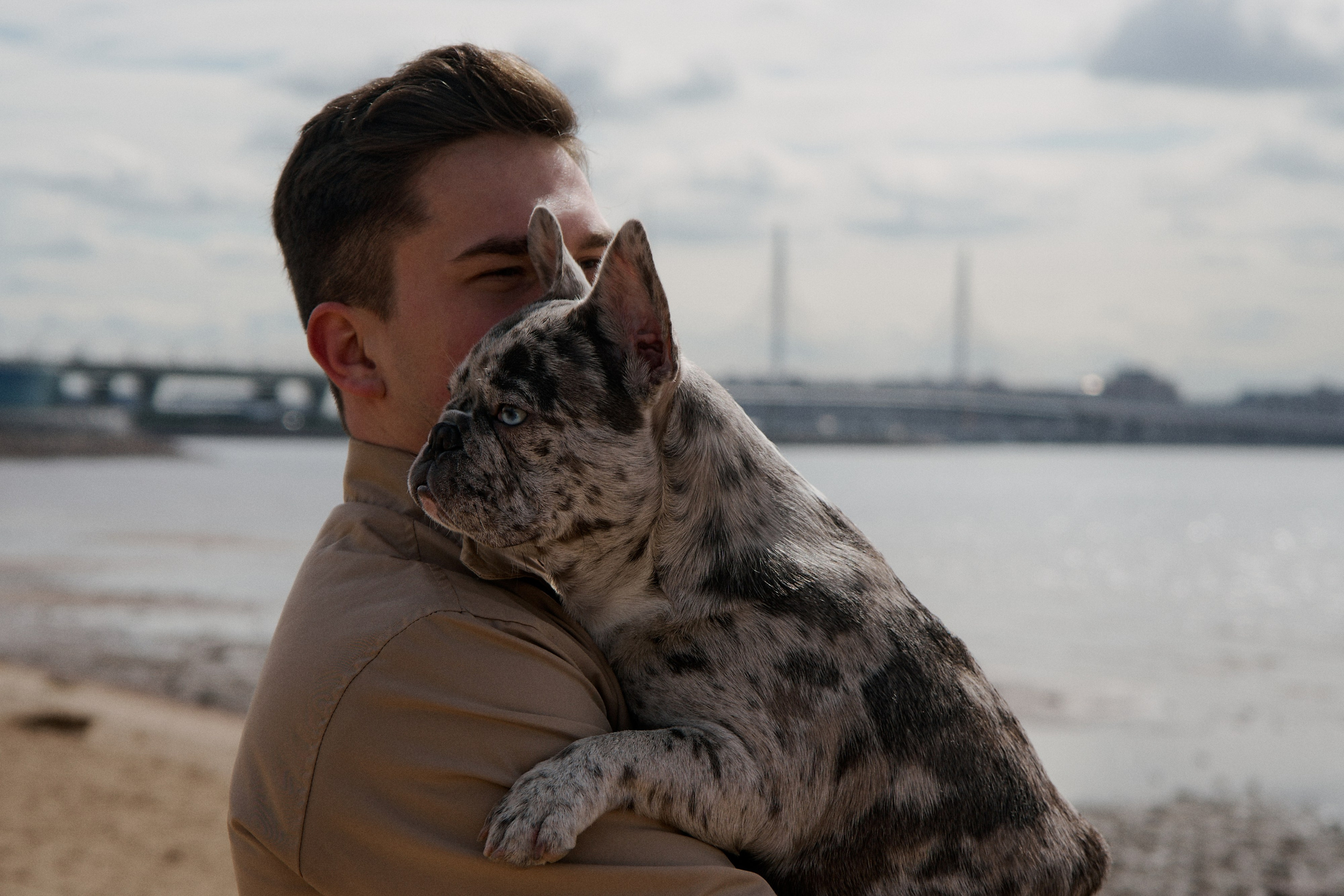 Фотосессия с собакой на заливе. Фотограф / Санкт-Петербург / Галина Никонова