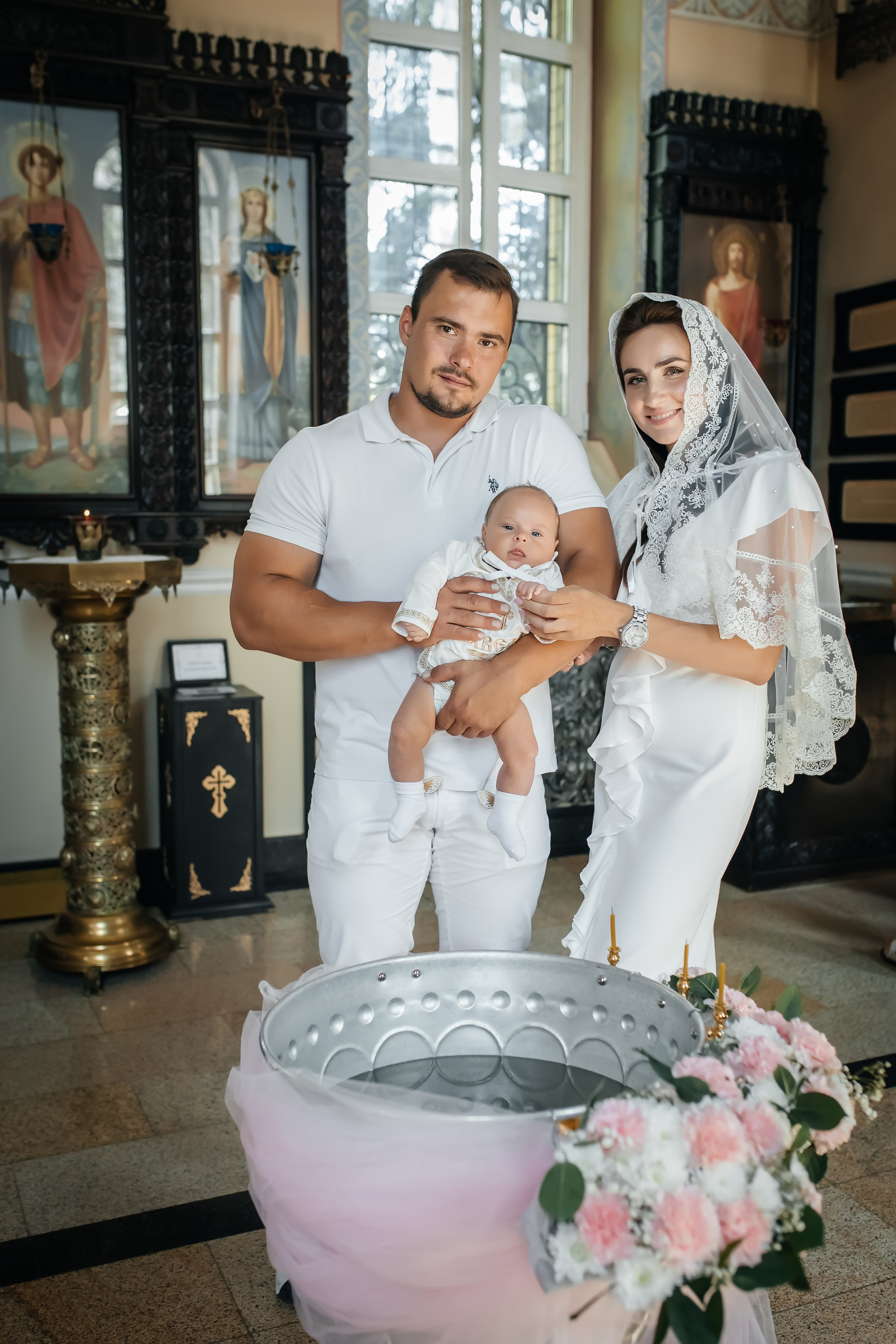 Крещение Савелия в Храме Ксении Петербургской Горки Ленинские. Фотограф на крещение и венчание Москва  Надежда Баланина