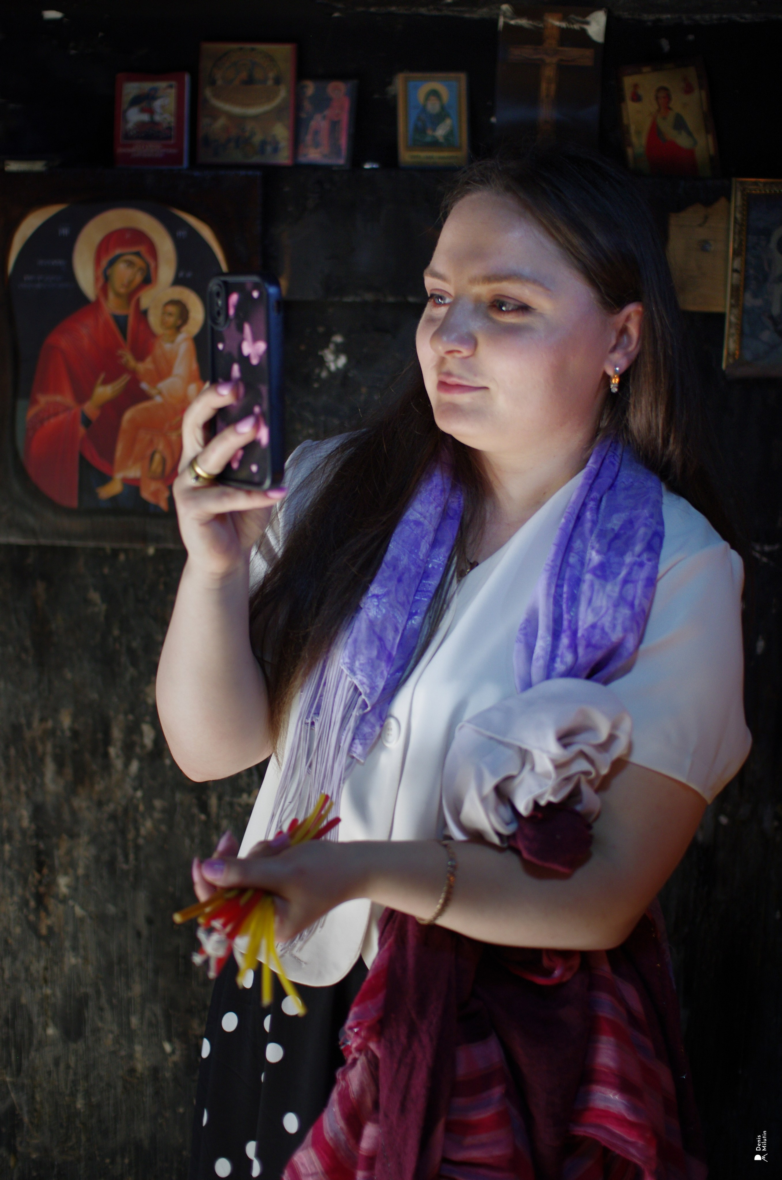 Крещение в Церкви Святого Георгия в Гогни. Портретный фотограф Денис Милютин