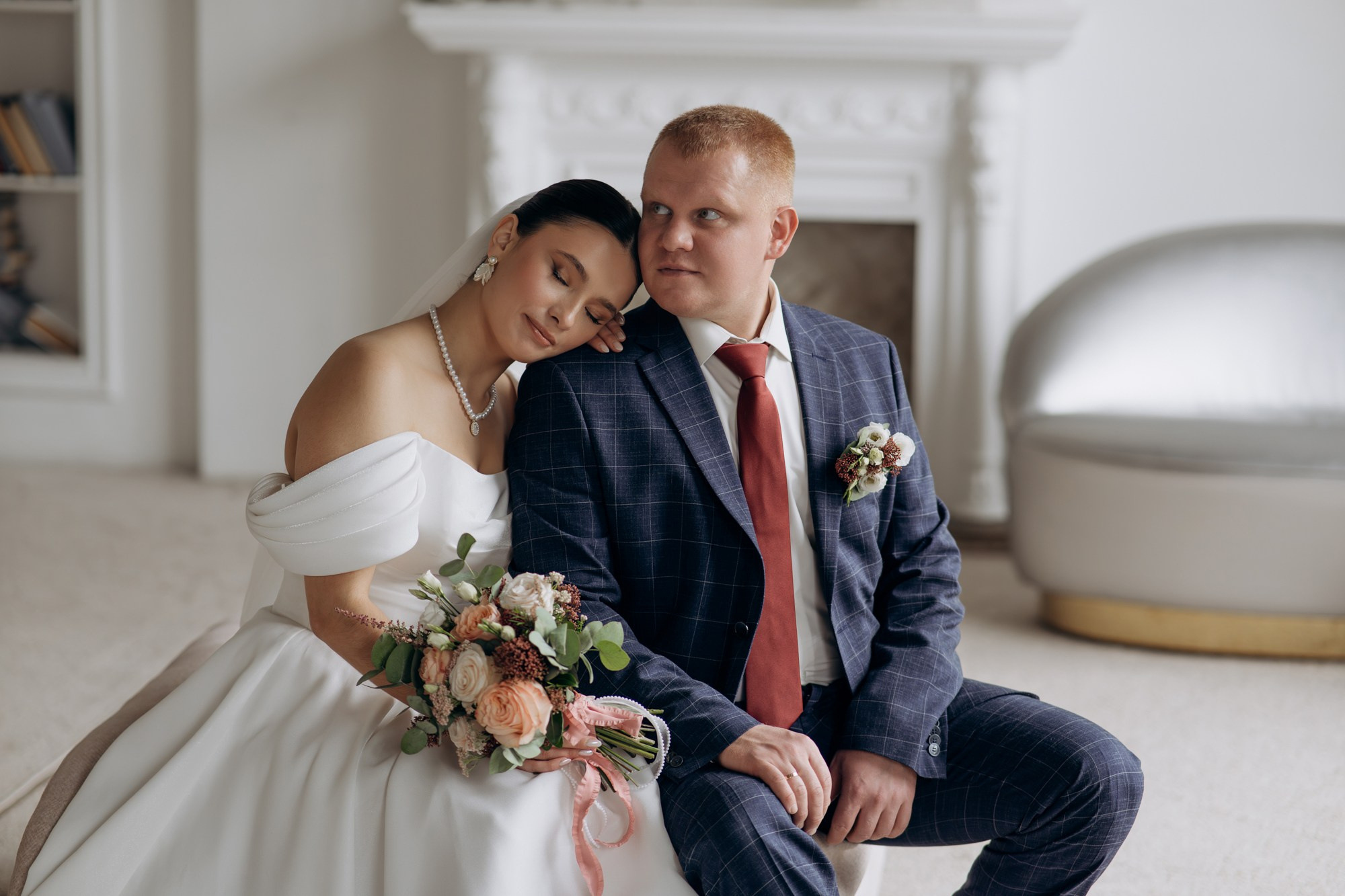 Свадебная фотосессия в студии. Свадебный и репортажный фотограф в Ярославле Евгений Сальников