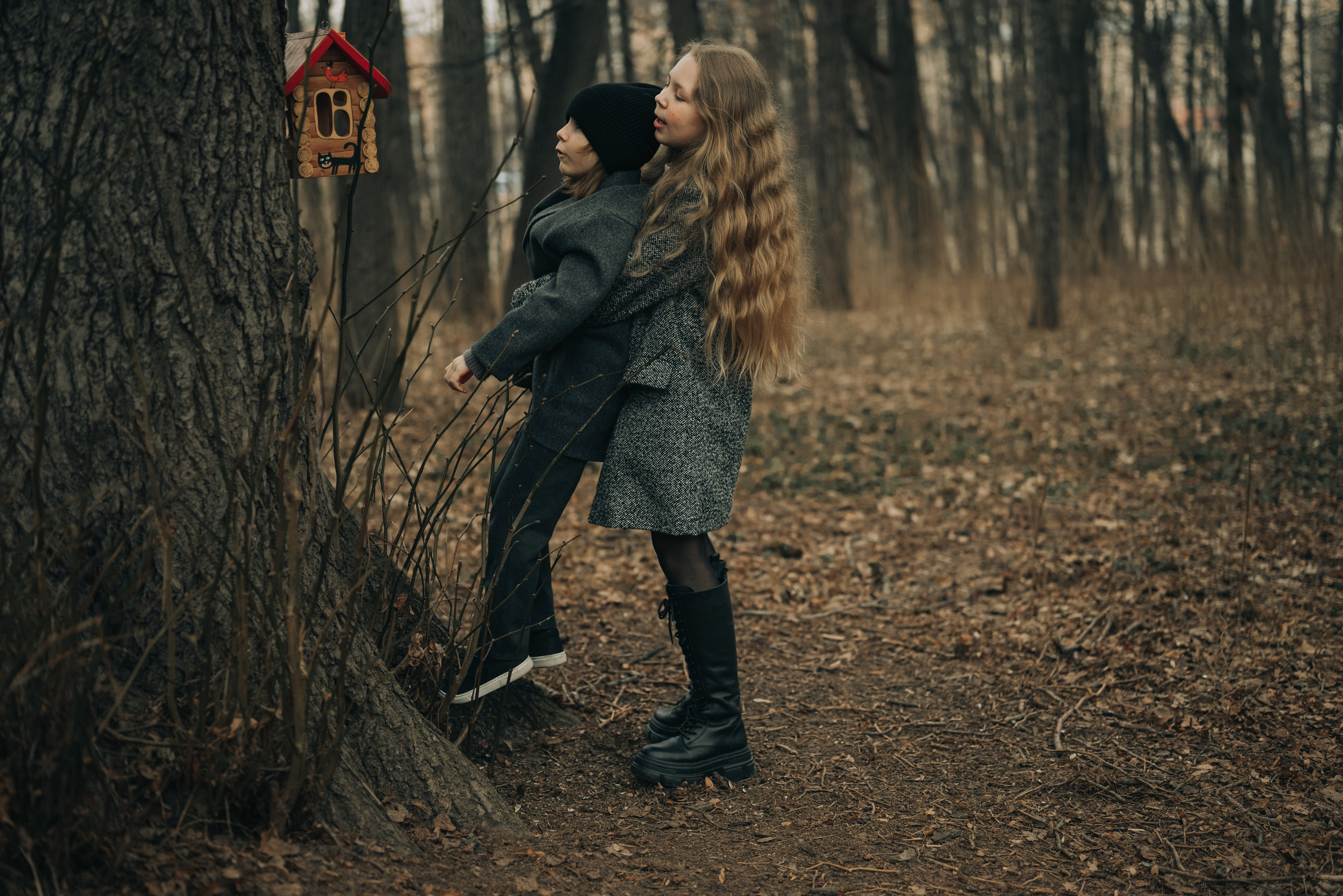 Весенняя прогулка. Аня, Егор, Эми и Миша. Семейный фотограф в Москве Дарья Пузикова