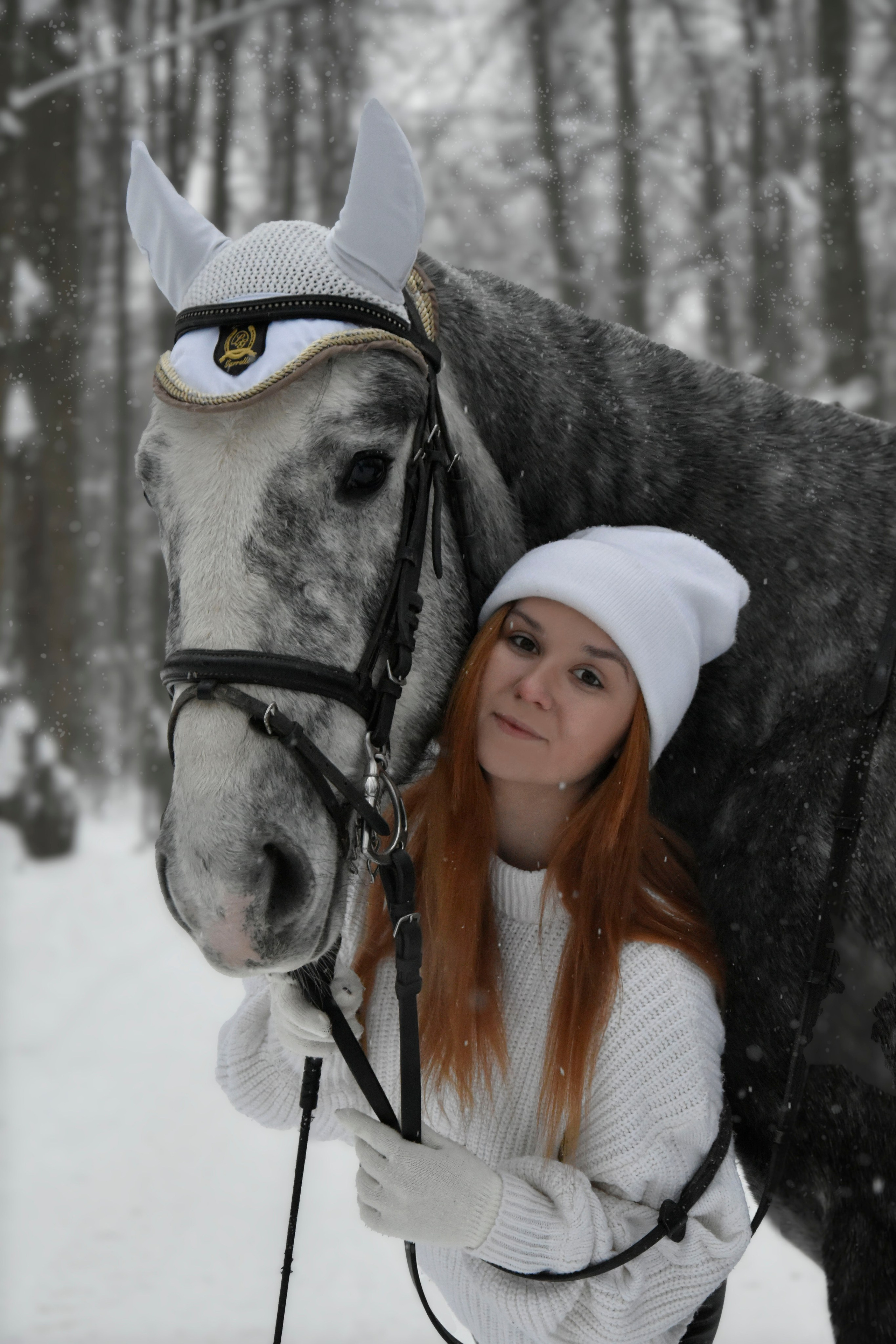 Владислава и Хантер. Фотосессия. Конный фотограф Москва
