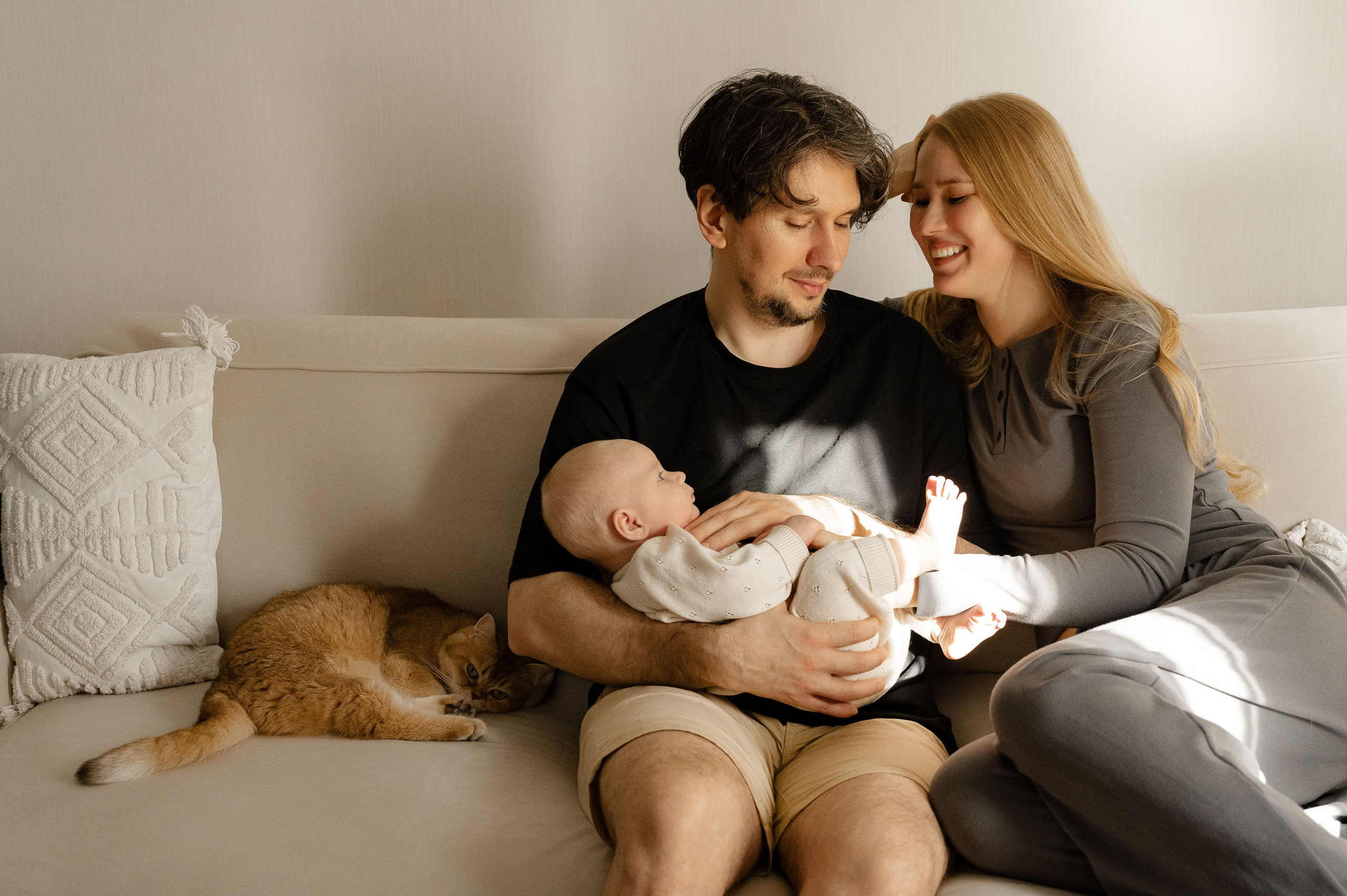 Домашняя семейная съемка. Фотограф беременности и семьи, домашние съемки, Ньюборн