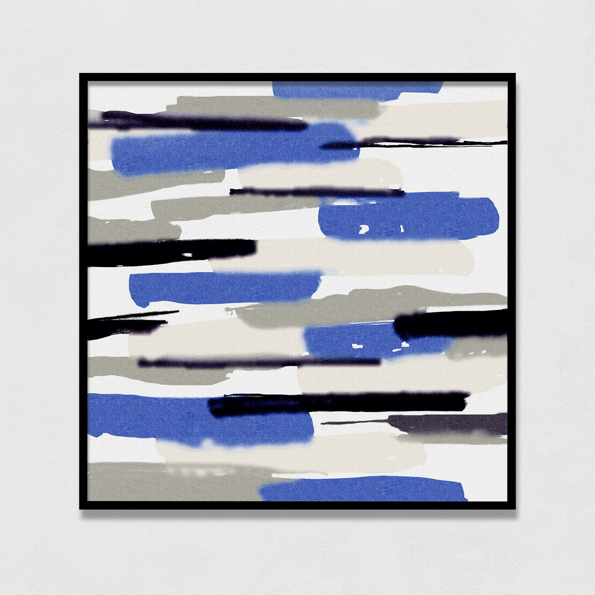 Современный синий постер на стену.