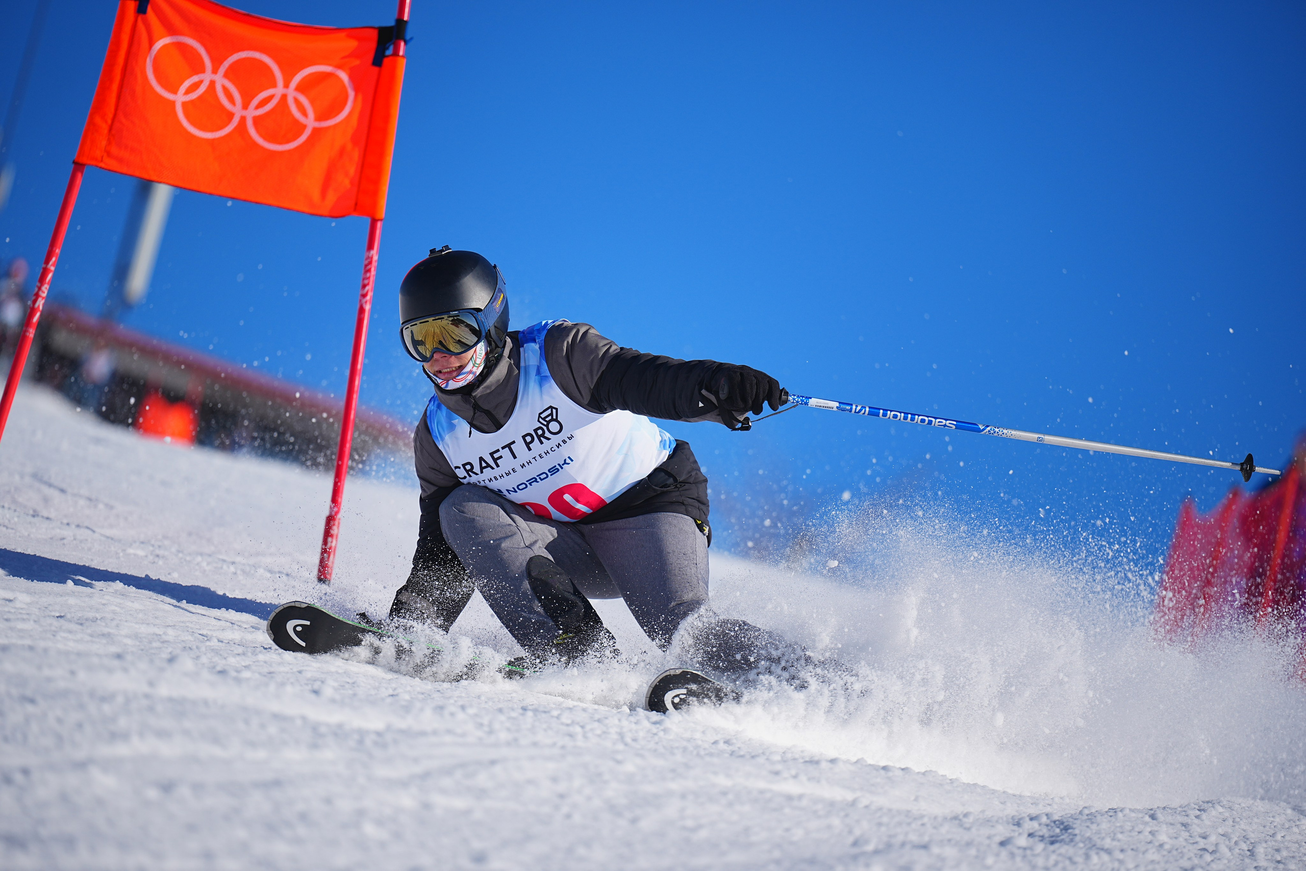 Шуколово. Открытое Первенство МФТИ по горным лыжам. GS, Telemark, 2024. Фотограф Студитский Евгений