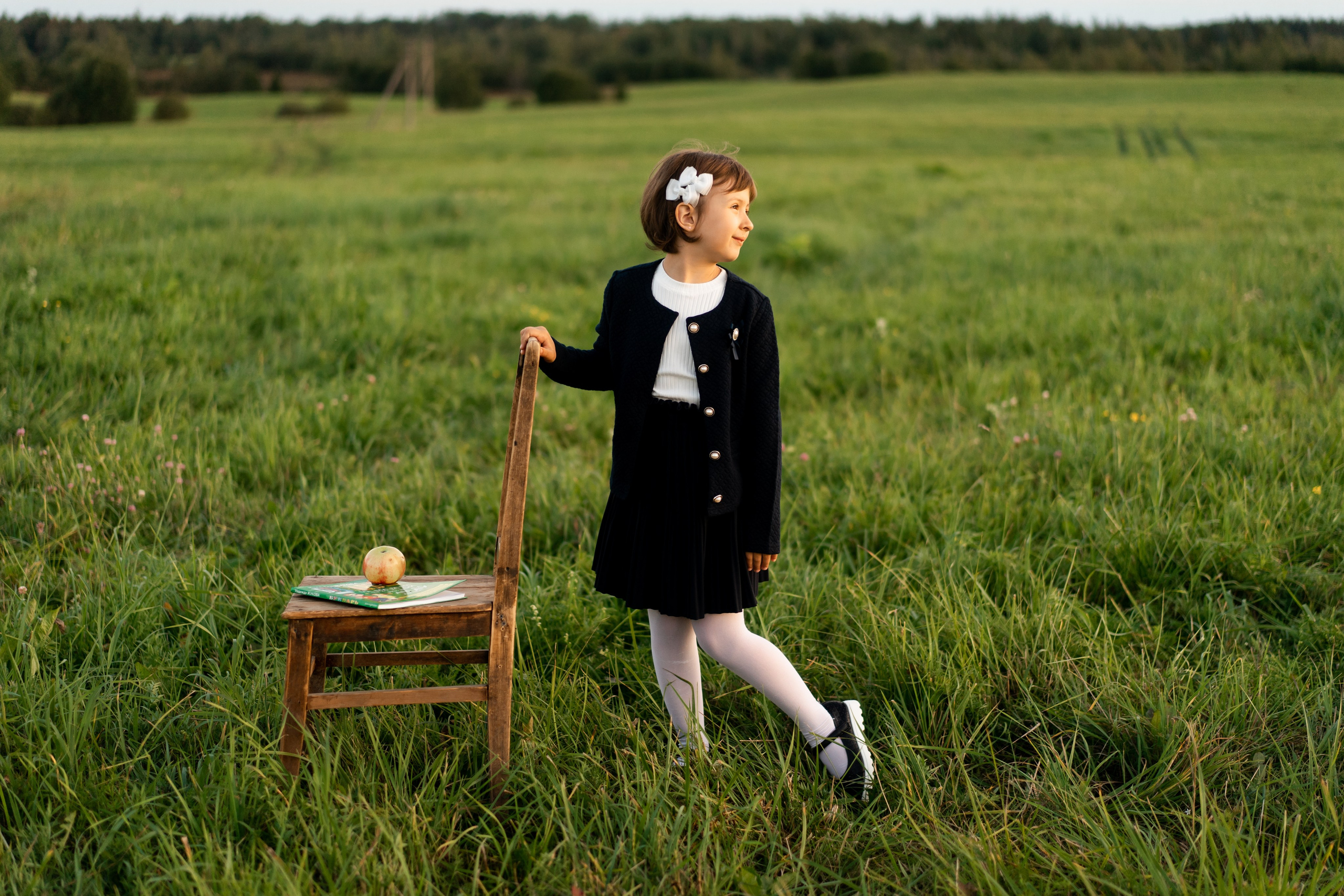 Майя. Первый раз в 1 класс. Семейный и детский фотограф в Санкт-Петербурге Дарина Герчиу
