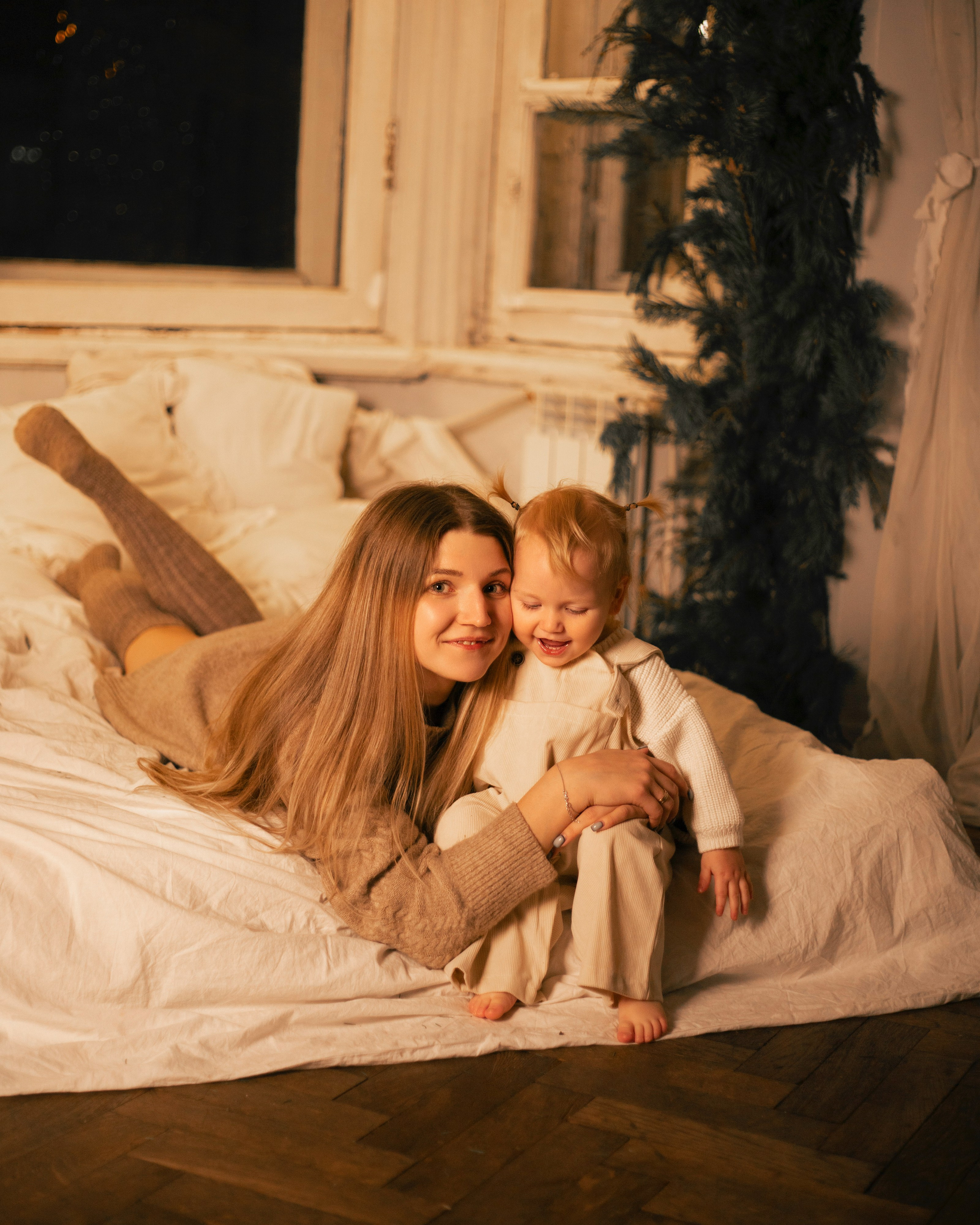 Новогодняя съёмка в фотостудии