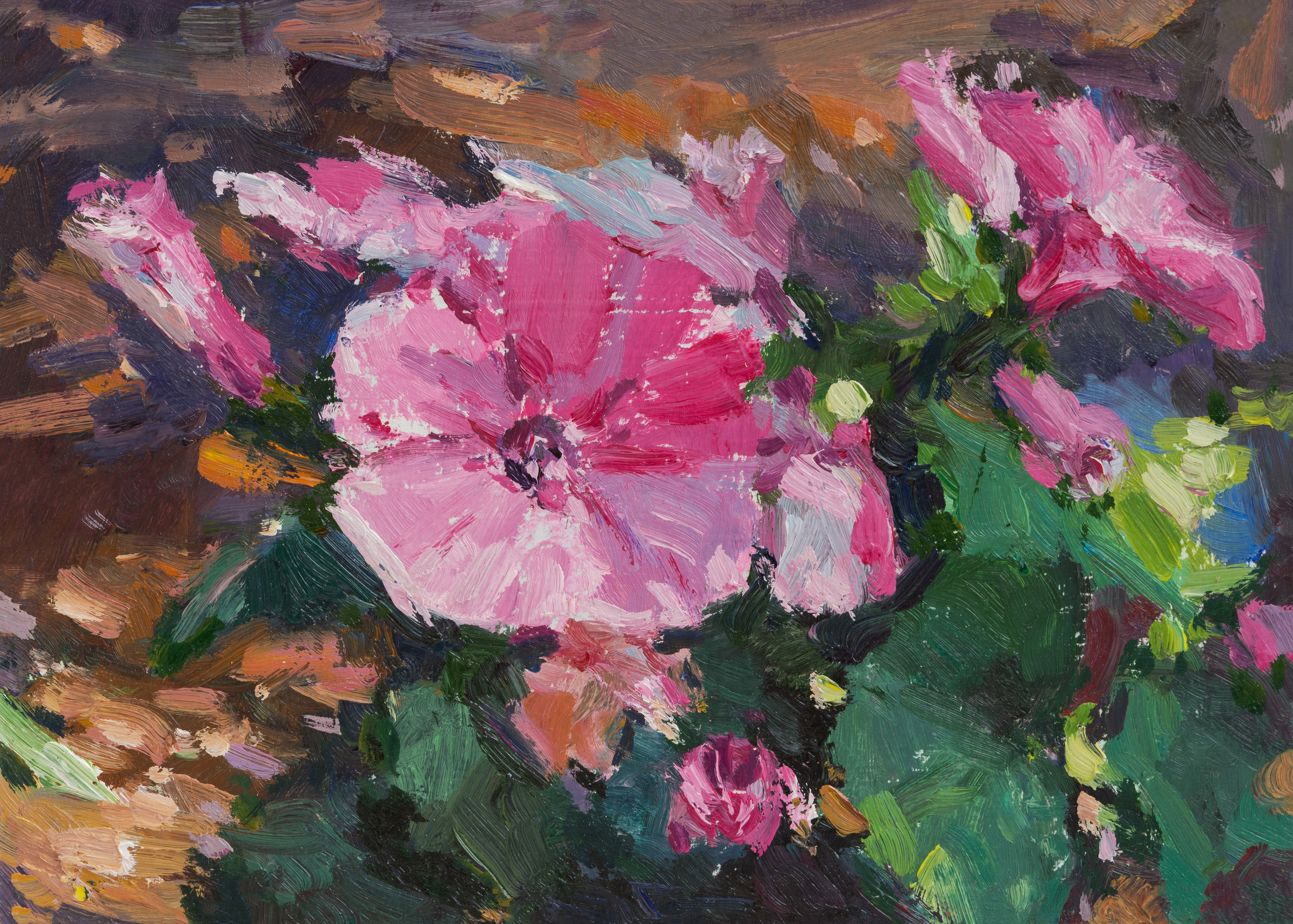 "В тени сада" картон, масло 15х21см, 2026