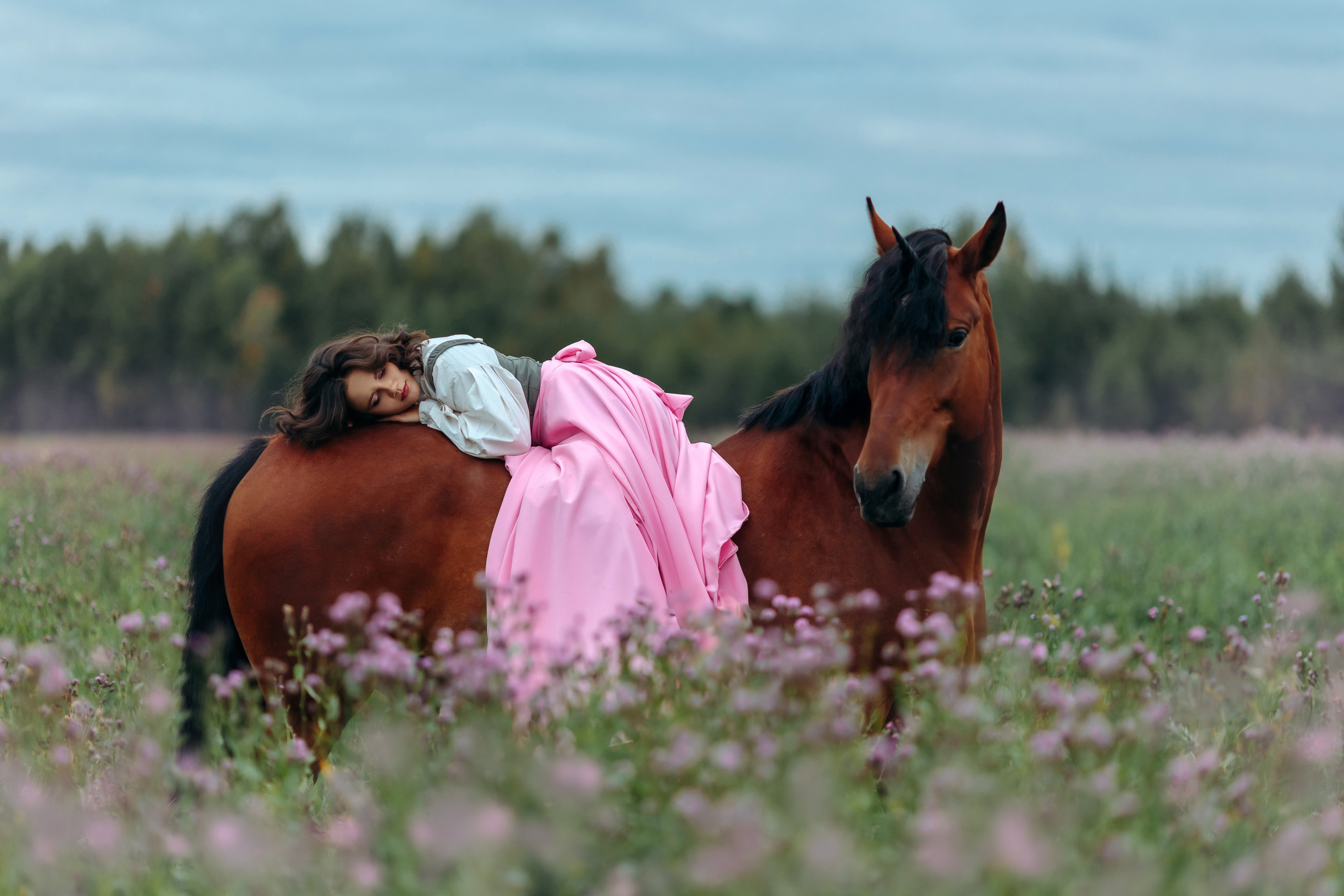 Женственность. Анна Молчанова конный фотограф в Тюмени | фотосессии с лошадьми Тюмень