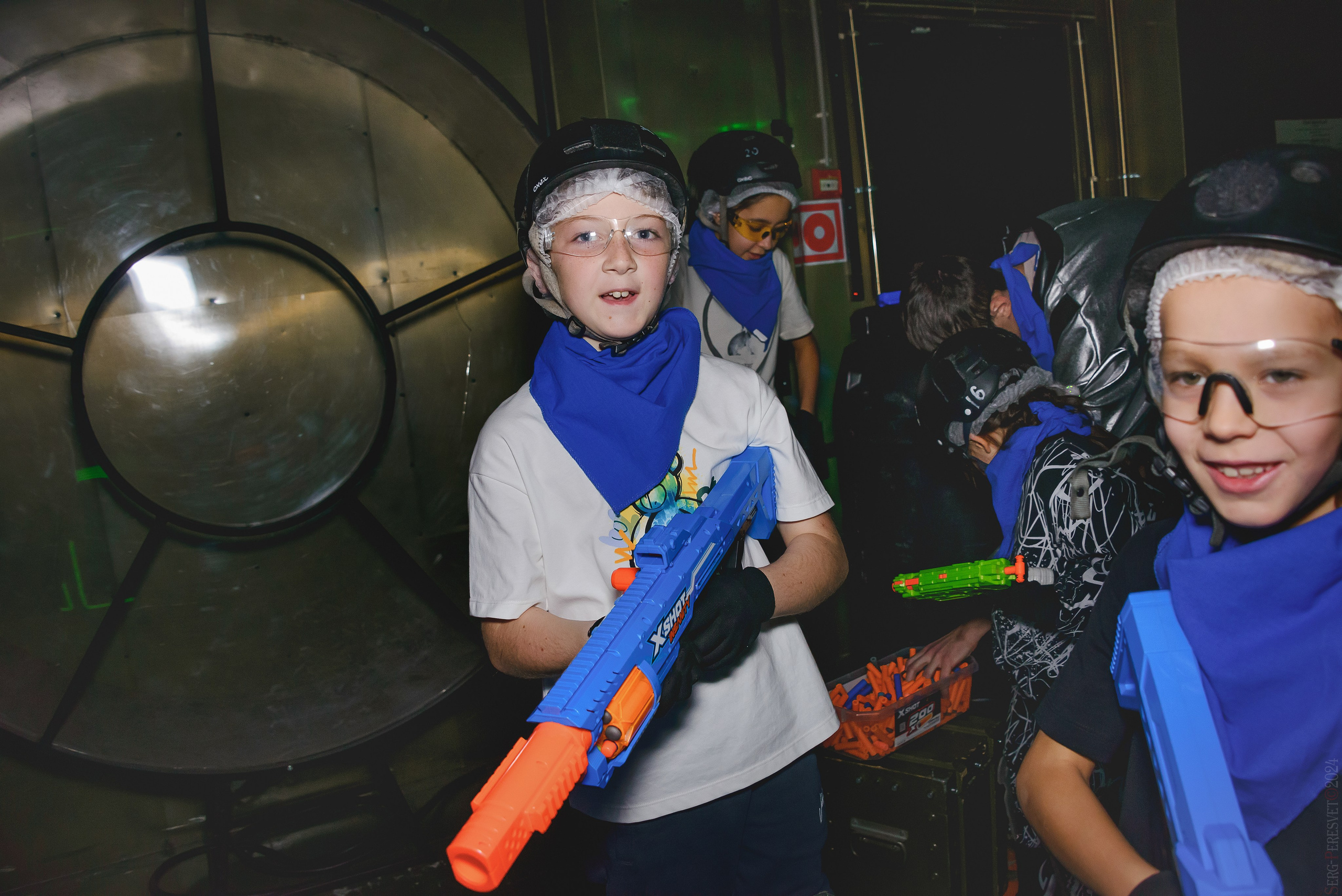 Нерф,  Детский день рождения, Лазертаг арена «Sтанция 2025», Москва. Ваш фотограф на праздник в Москве, Раменском, Жуковском, Люберцах