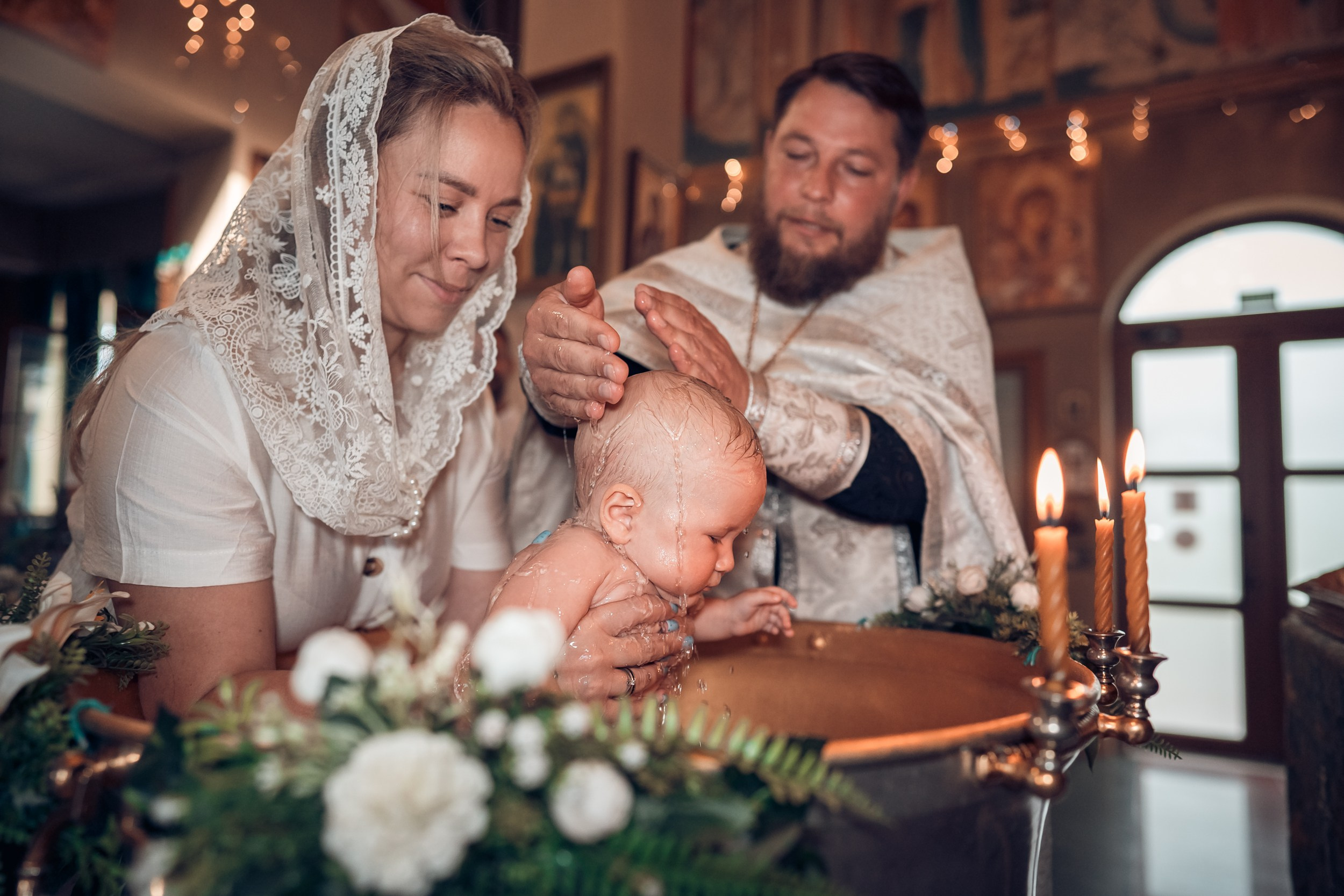 Крещение в храме Прп.Сергия Радонежского с. Орлиное. Церковный фотограф Севастополь