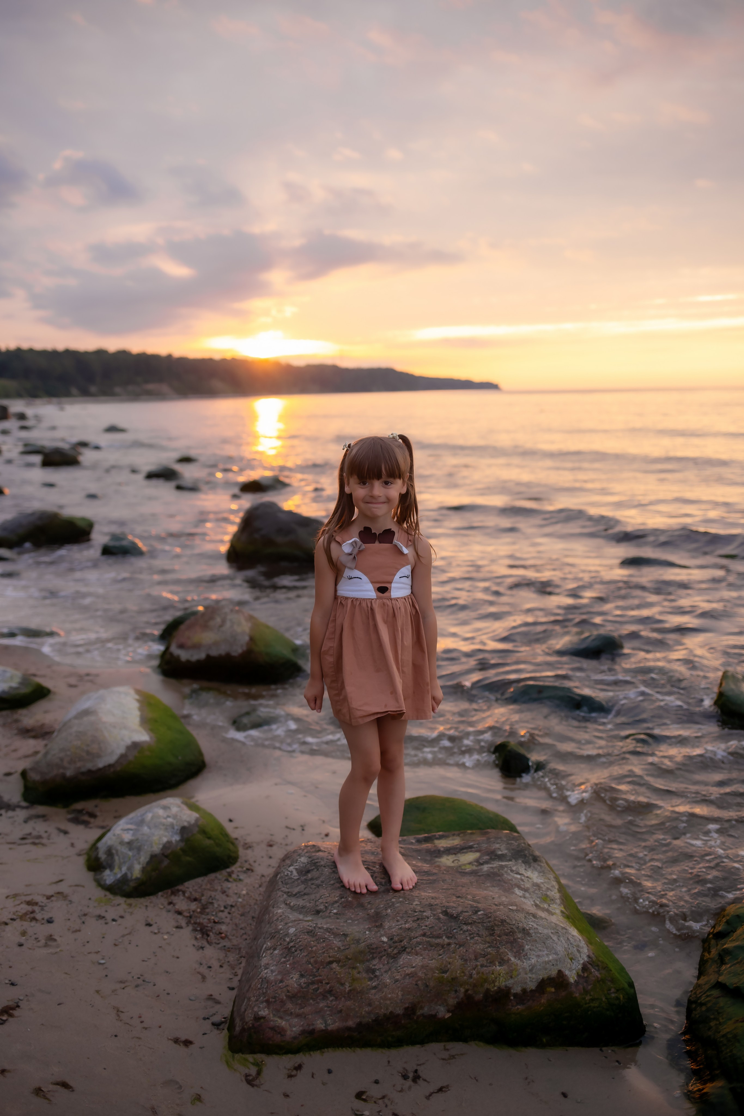 Есеня, Леня и Аня. Закат в Куликово. Фотограф в Калининграде Решетникова Алина