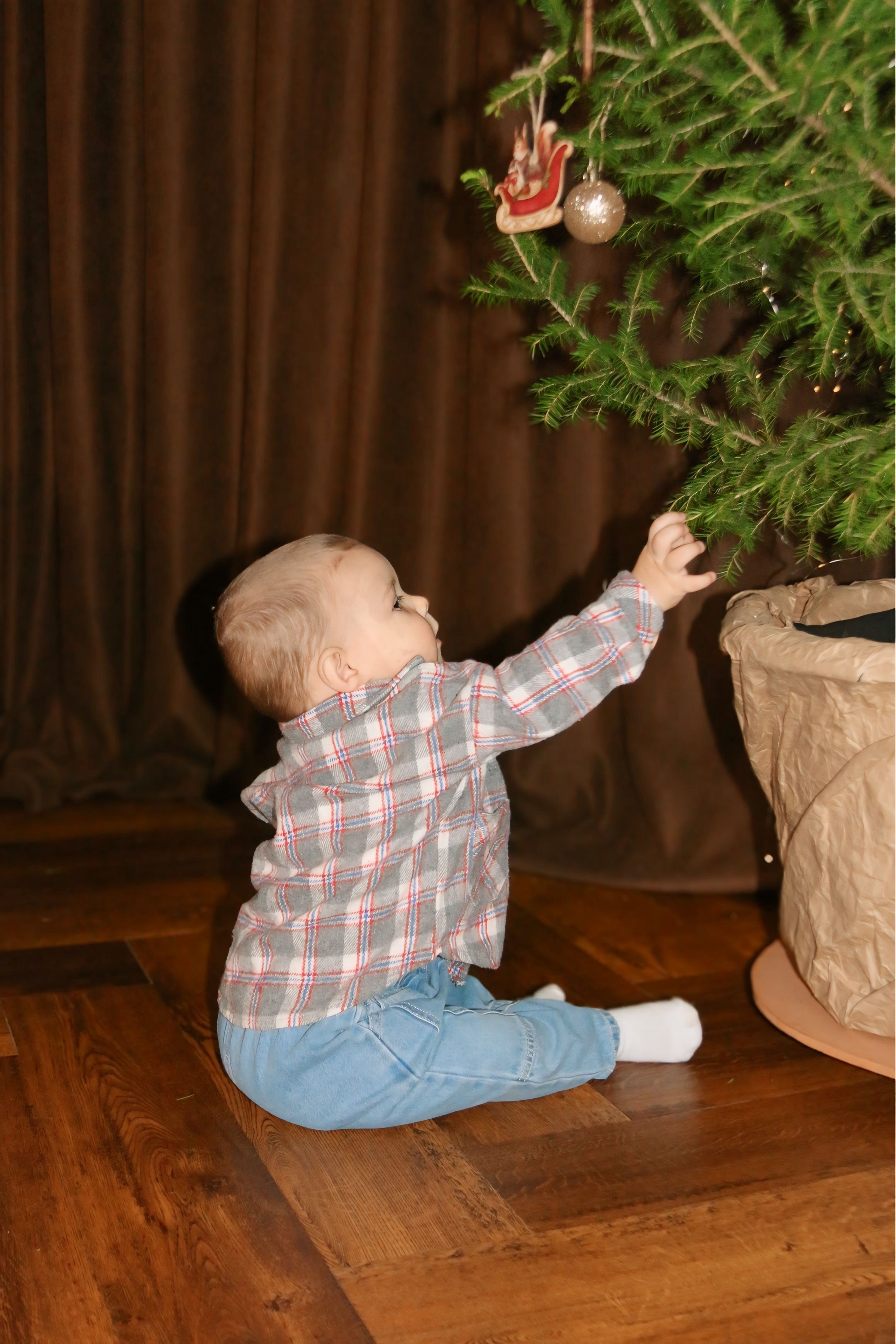 Новогодняя фотосессия мамы с сыном